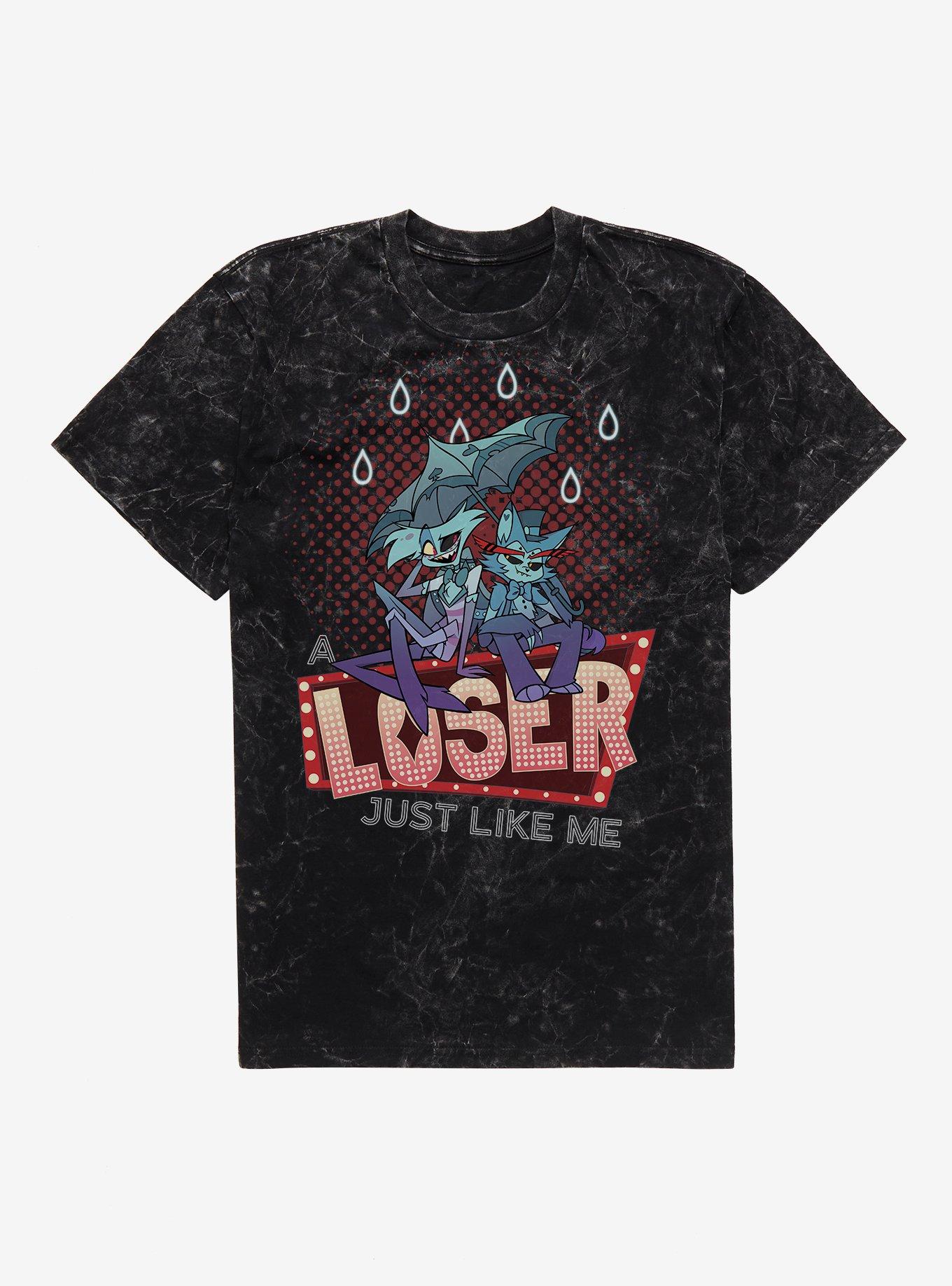 Hazbin Hotel Husk & Angel Dust Loser Mineral Wash T-Shirt, , hi-res