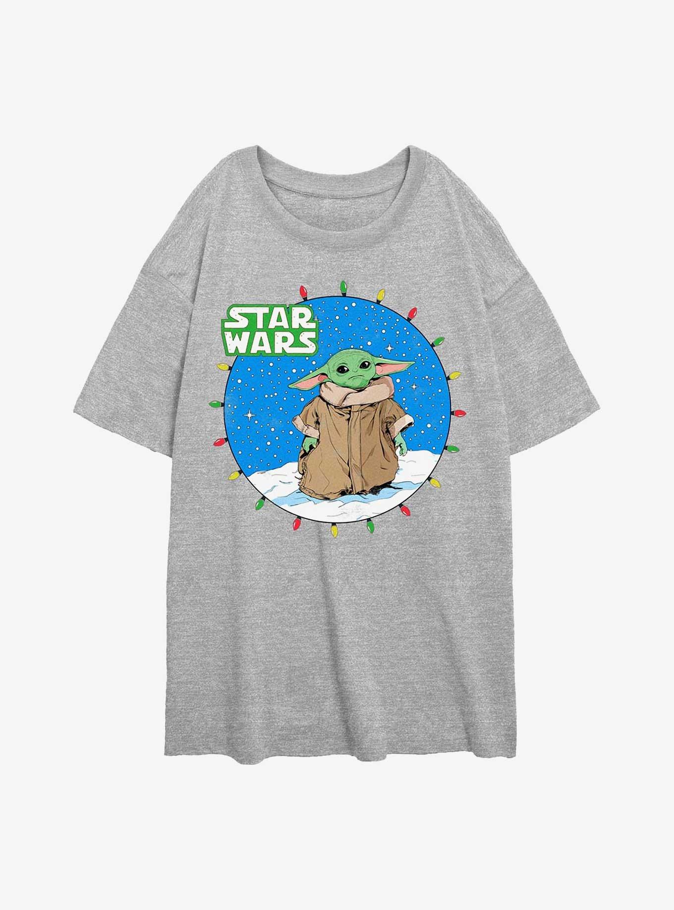 Star Wars The Mandalorian Snow Baby Lights Girls Oversized T-Shirt, , hi-res