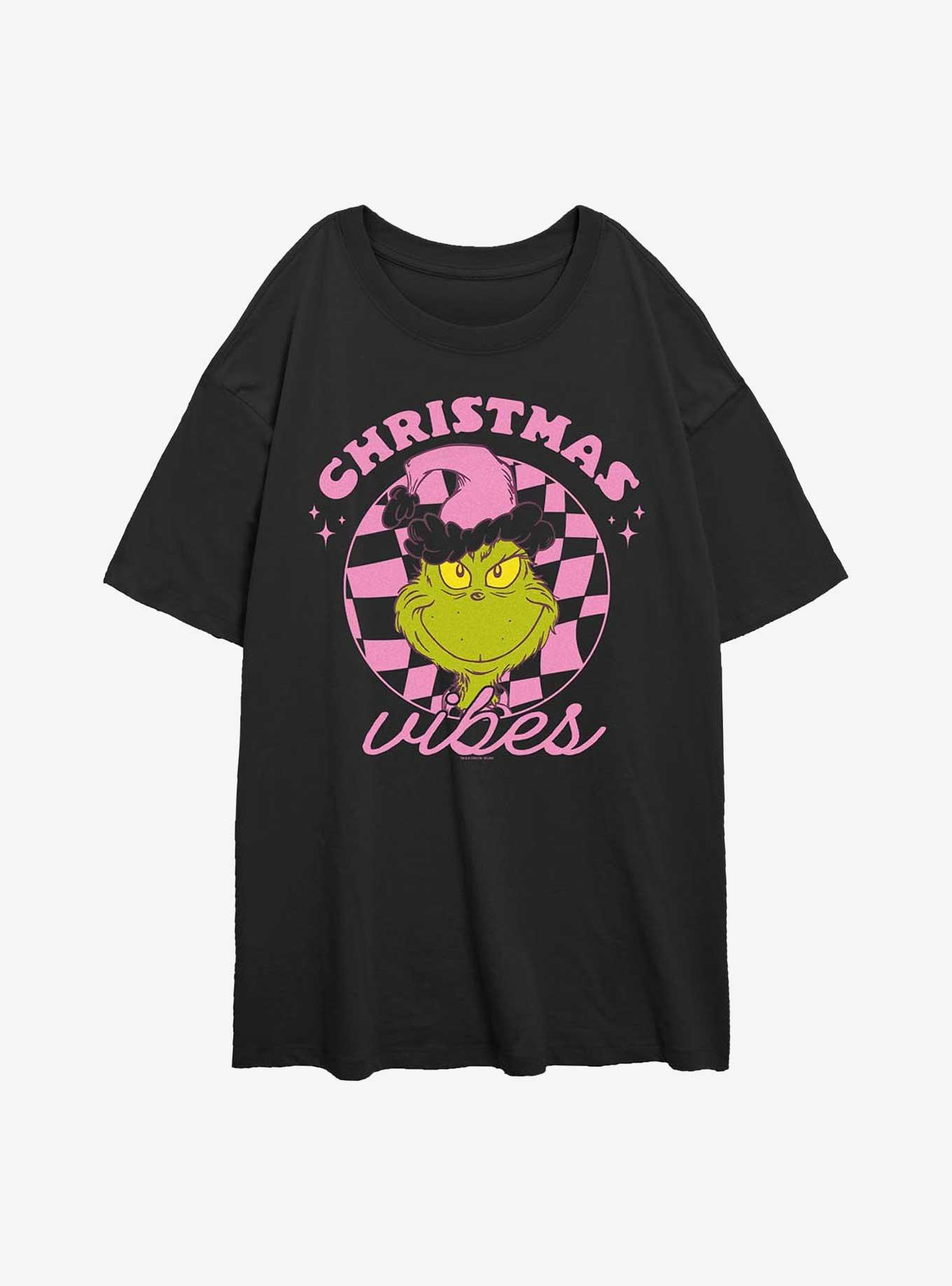 Dr. Seuss Christmas Vibes Girls Oversized T-Shirt, , hi-res