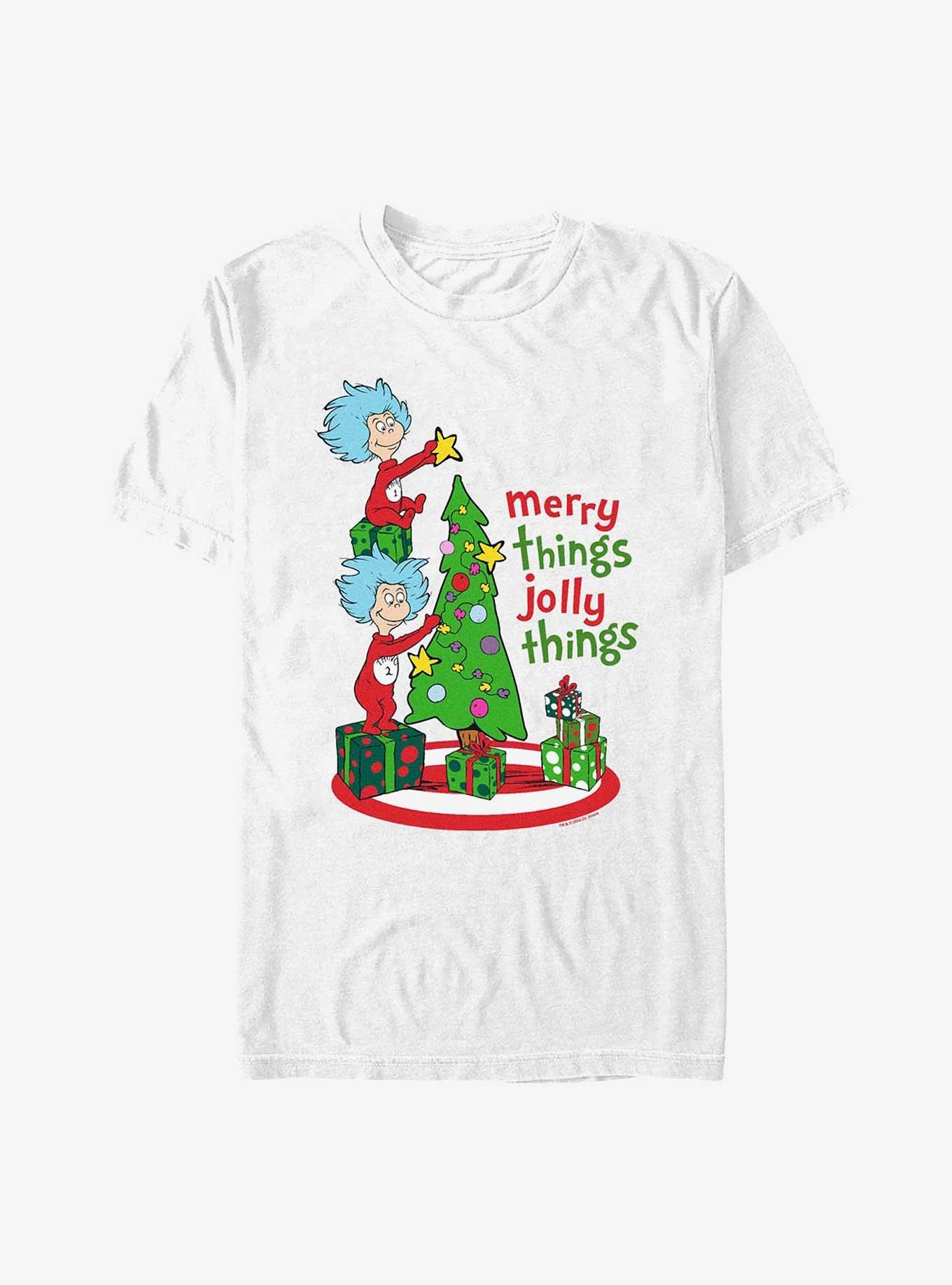 Dr. Seuss Merry Things Jolly Things T-Shirt, WHITE, hi-res