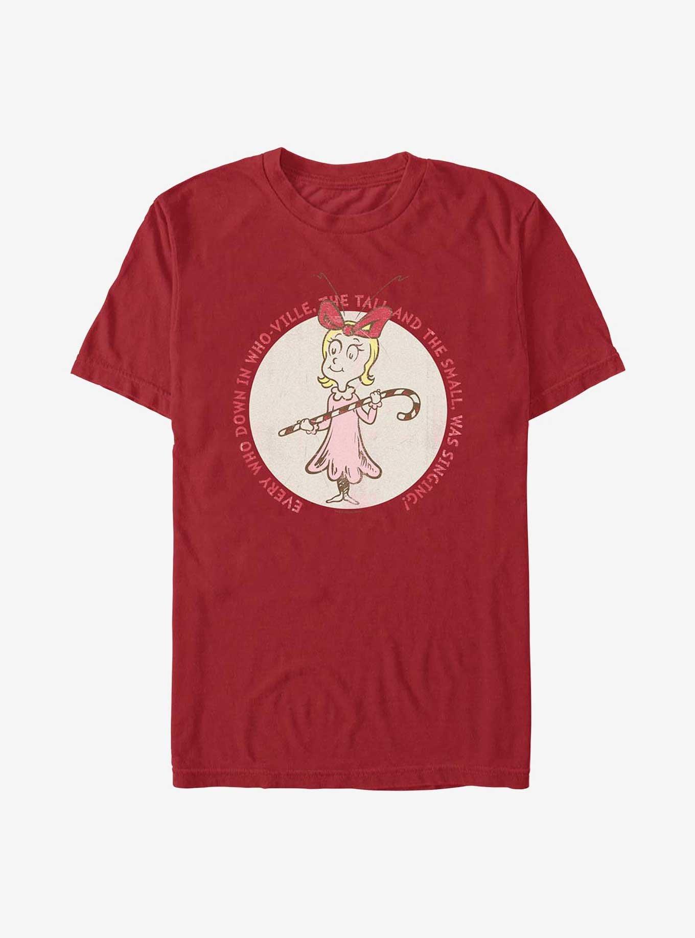 Dr. Seuss Cindy Lou Who Stamp T-Shirt, CARDINAL, hi-res