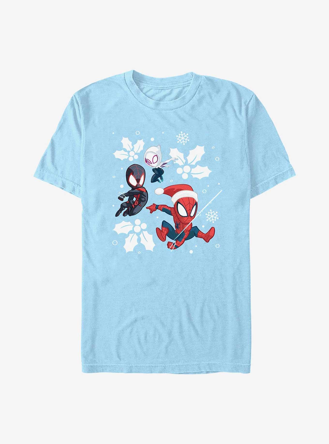 Marvel Spider-Man Snow Crew T-Shirt, LT BLUE, hi-res