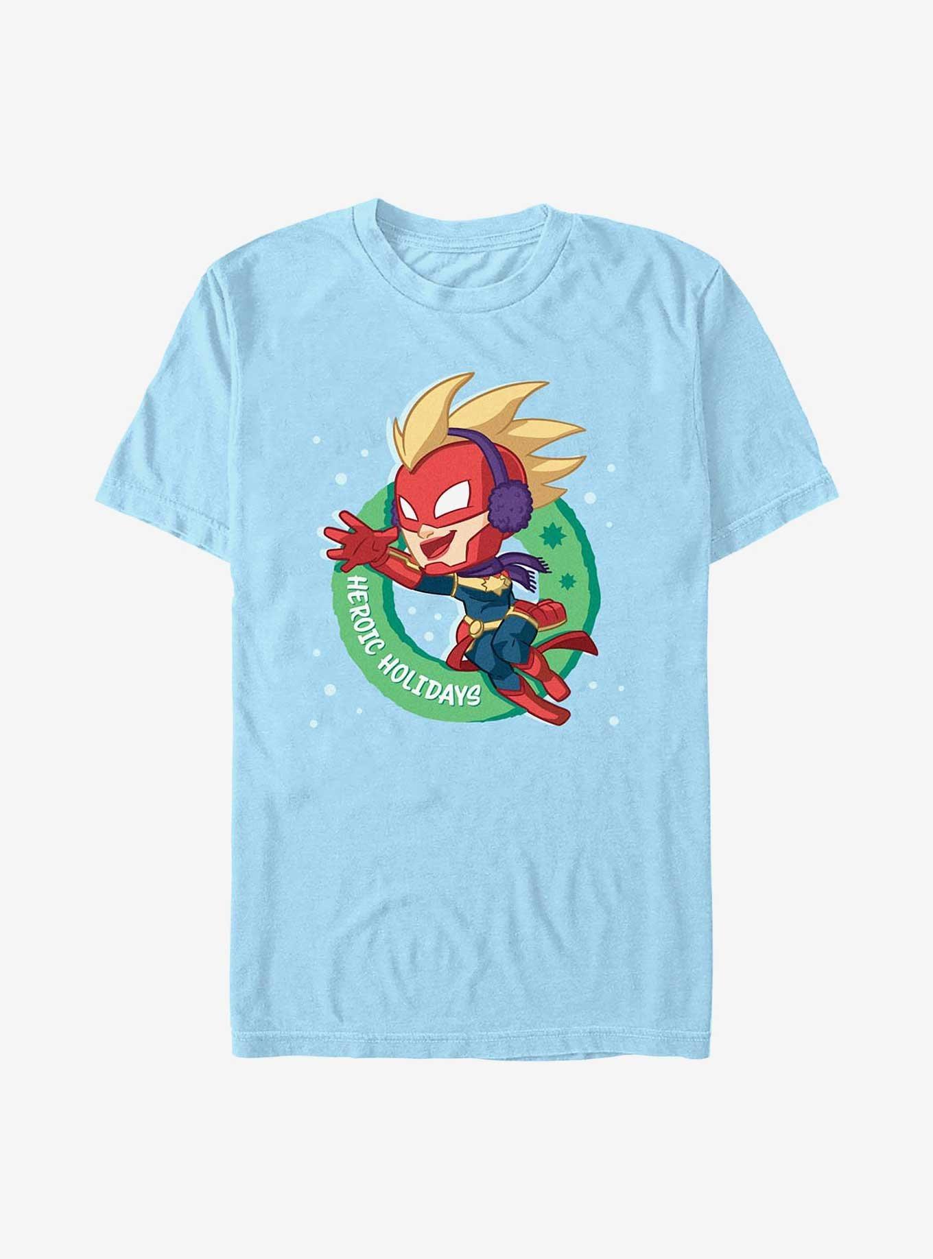 Marvel Captain Marvel Heroic Holidays T-Shirt