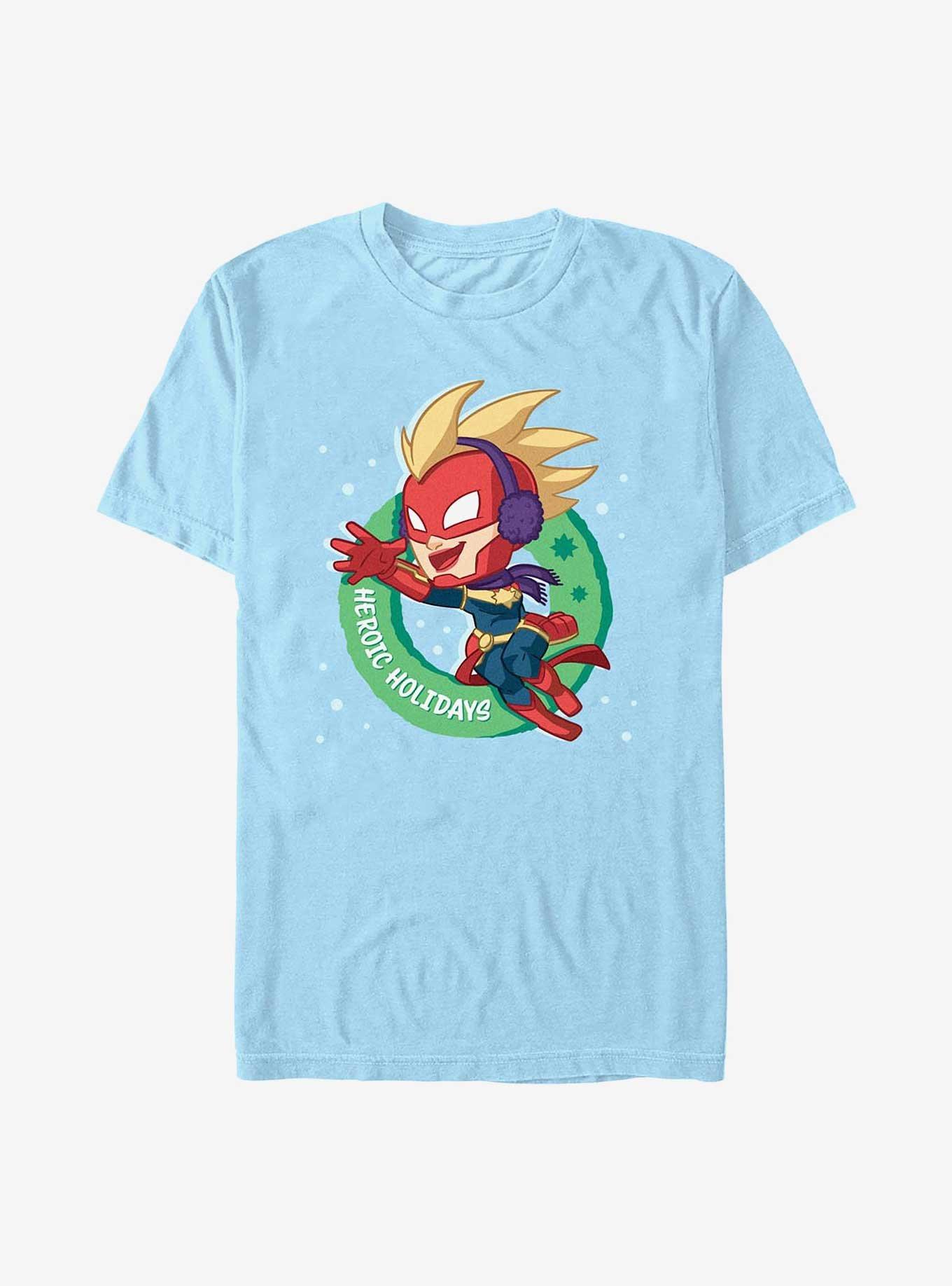 Marvel Captain Marvel Heroic Holidays T-Shirt, , hi-res