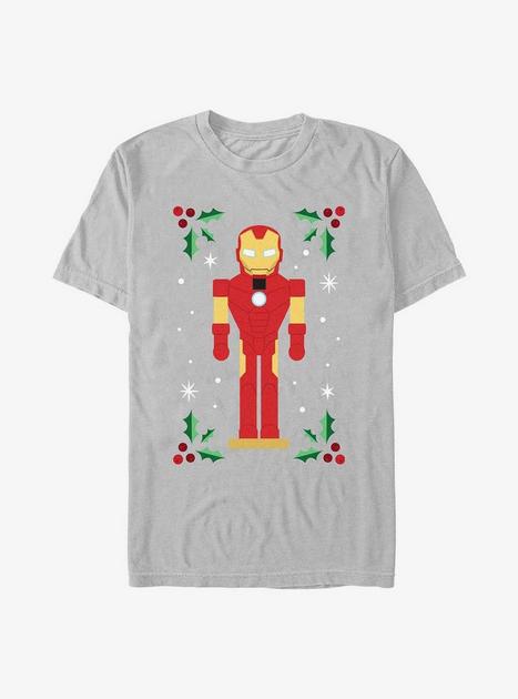 Marvel Iron Man Mistletoe Framed T-Shirt - SILVER | Hot Topic
