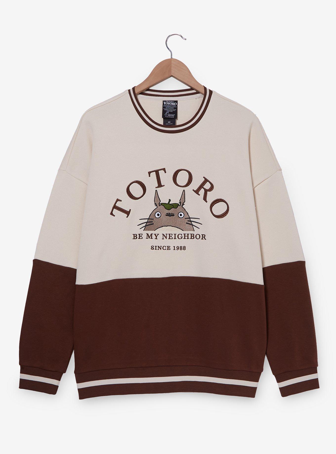 Our Universe Studio Ghibli® My Neighbor Totoro Be My Neighbor Brown Panel Crewneck - BoxLunch Exclusive, , hi-res