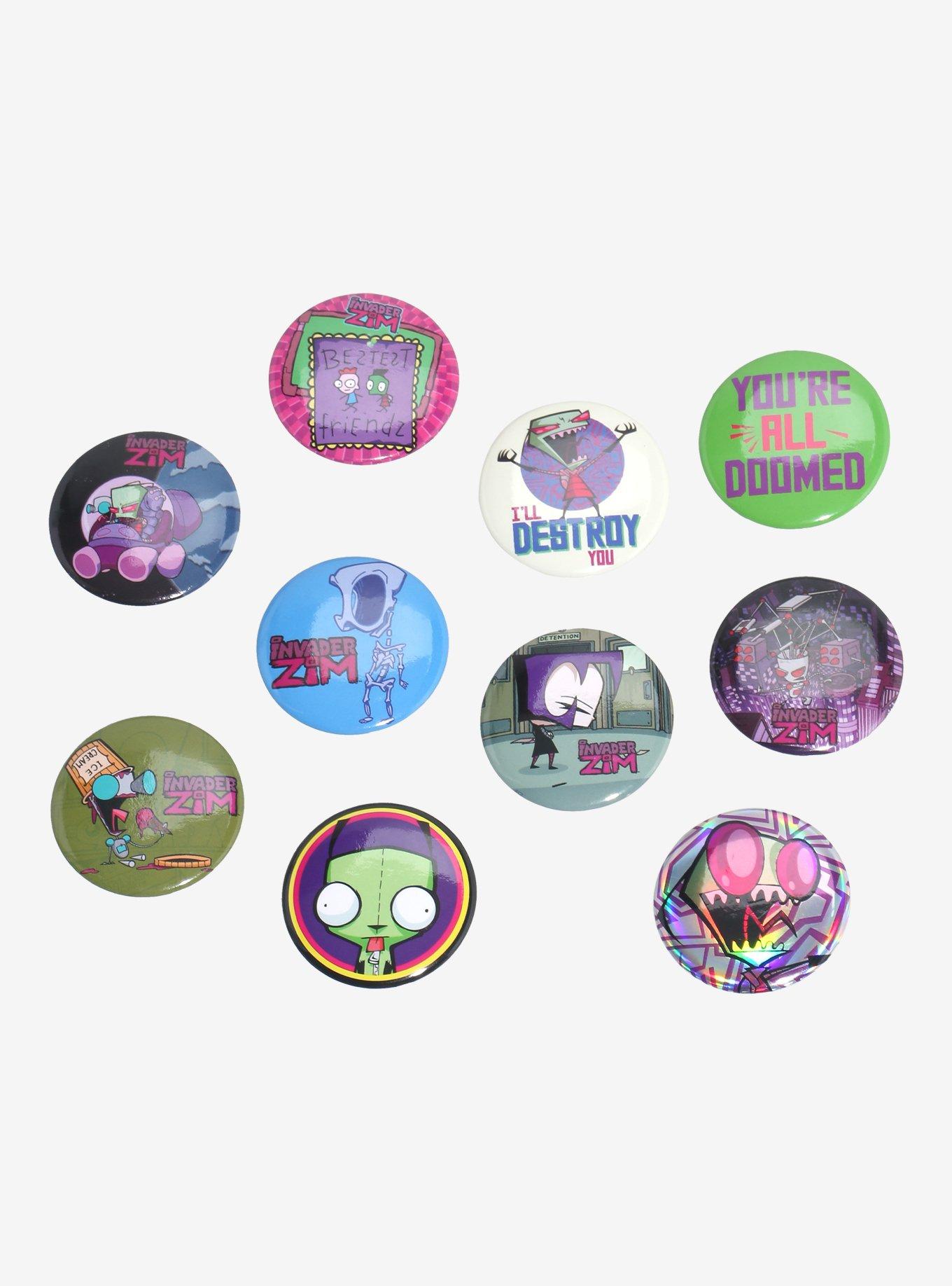 Invader Zim Character Blind Bag Button, , hi-res