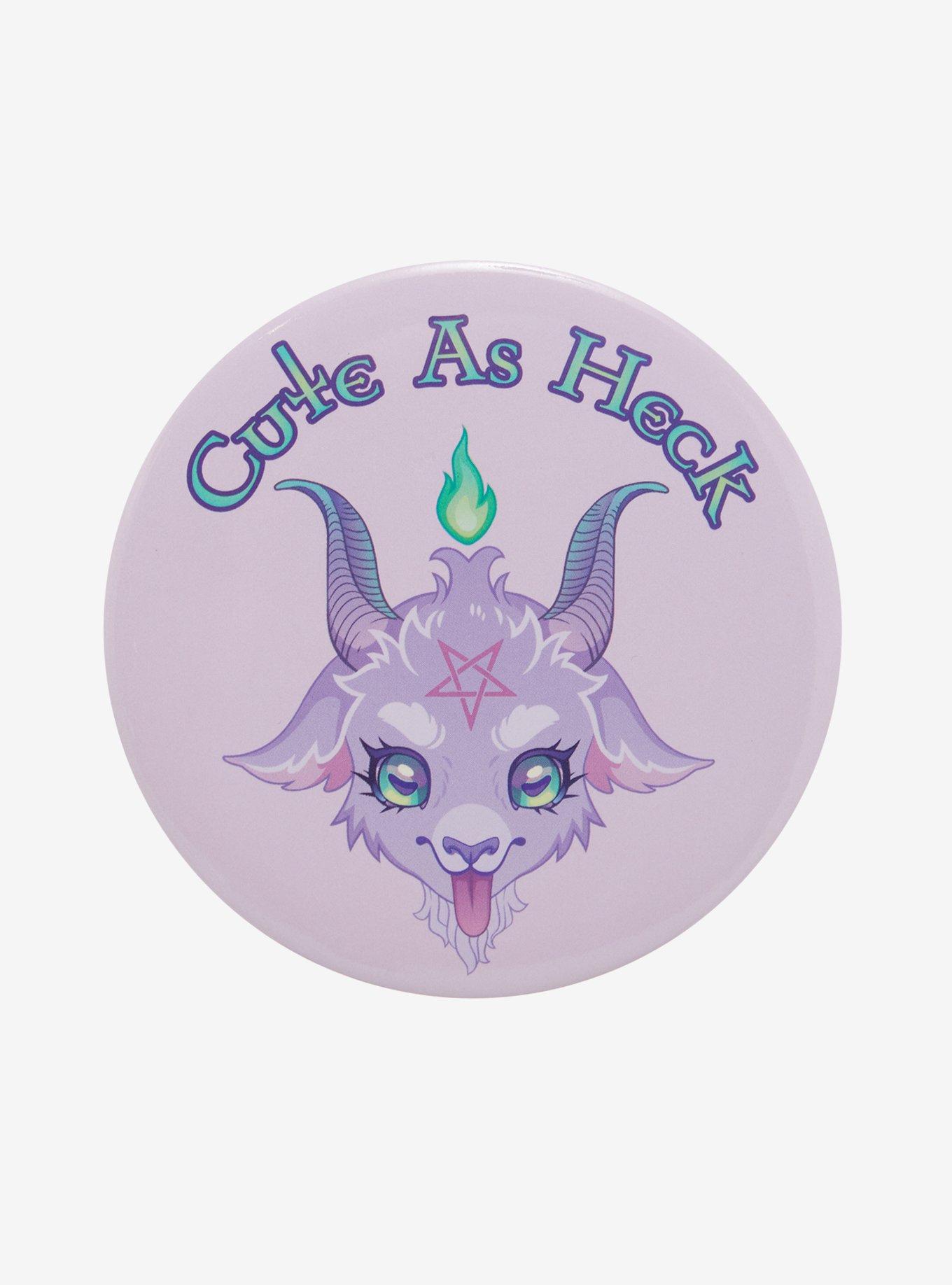 Cute As Heck Baphomet 3 Inch Button, , hi-res