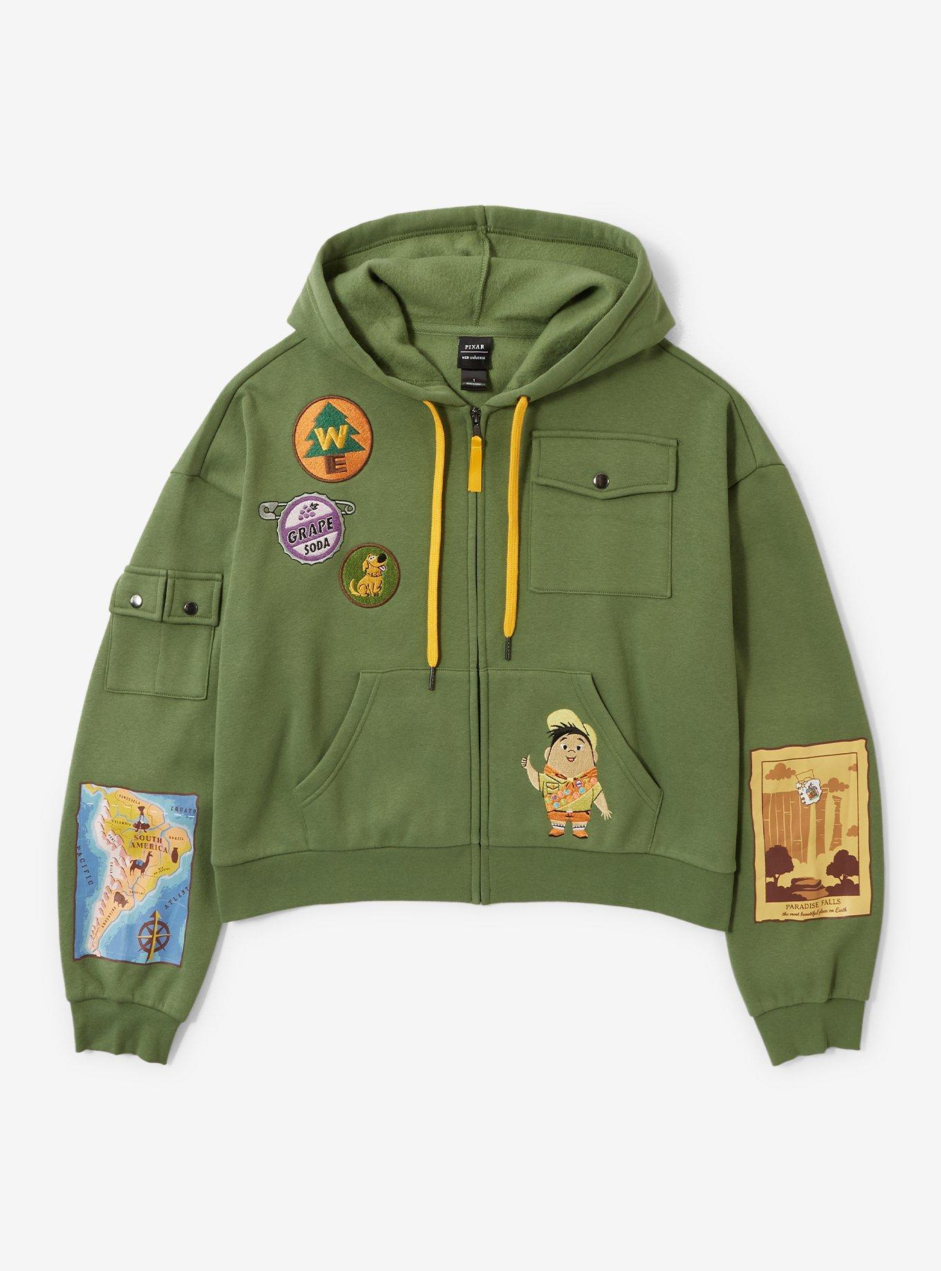 Her Universe Disney Pixar Up Wilderness Explorer Patch Crop Hoodie Plus Size, , hi-res