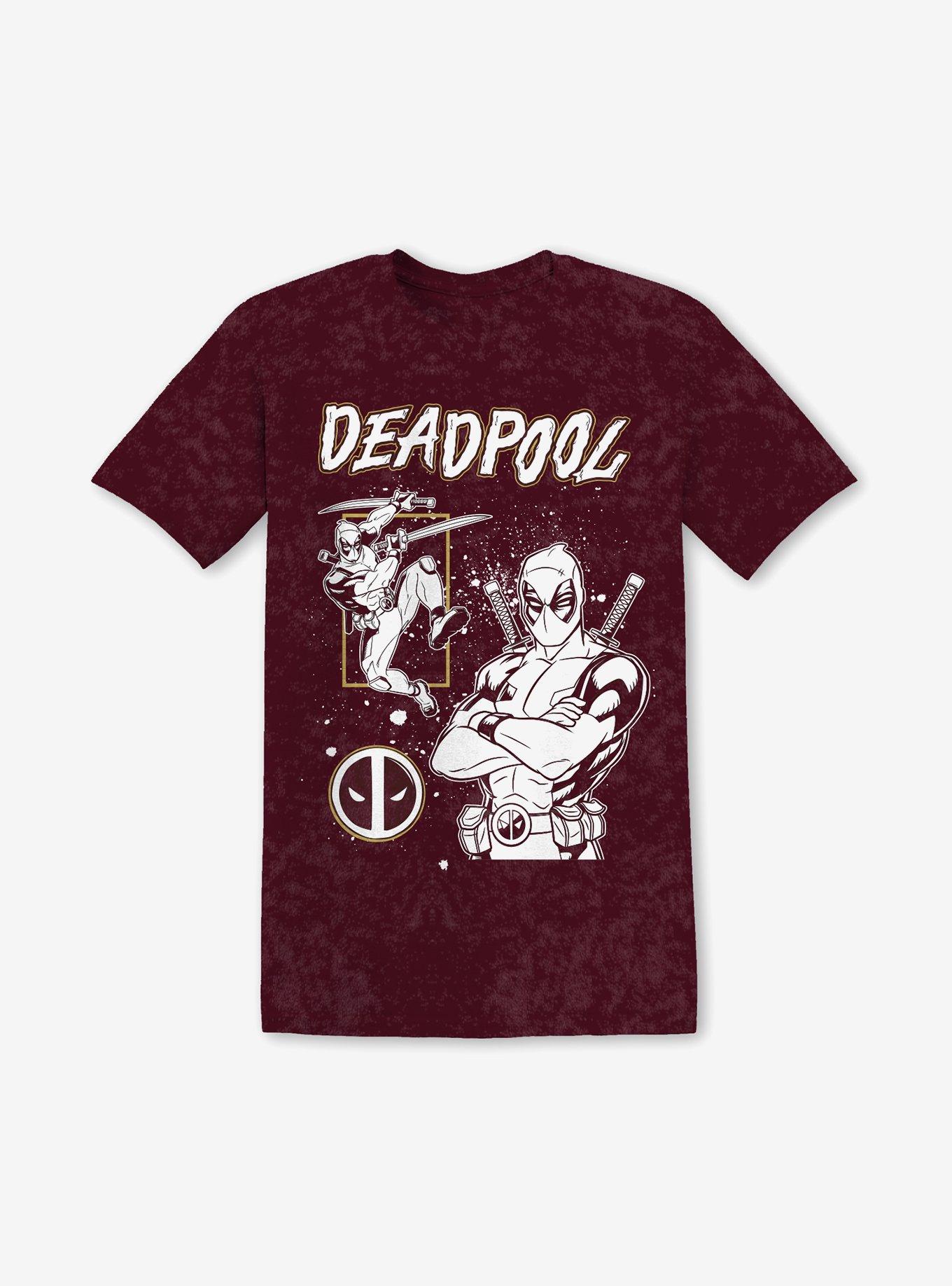 Marvel Deadpool Foil Mineral Wash Boyfriend Fit Girls T-Shirt, , hi-res