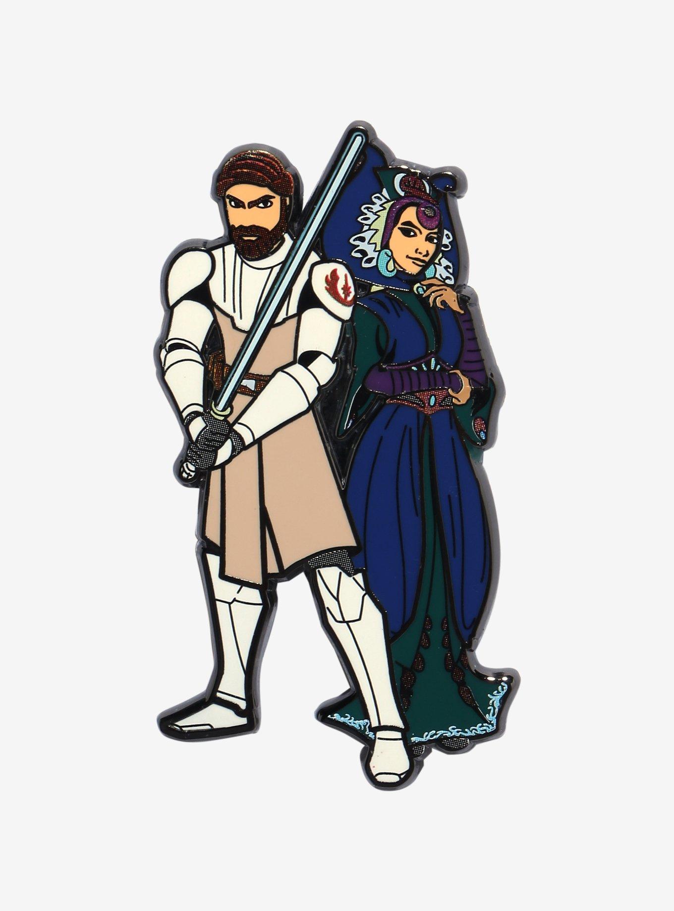 Star Wars Obi-Wan Kenobi & Duchess Satine Enamel Pin Her Universe Exclusive, , hi-res