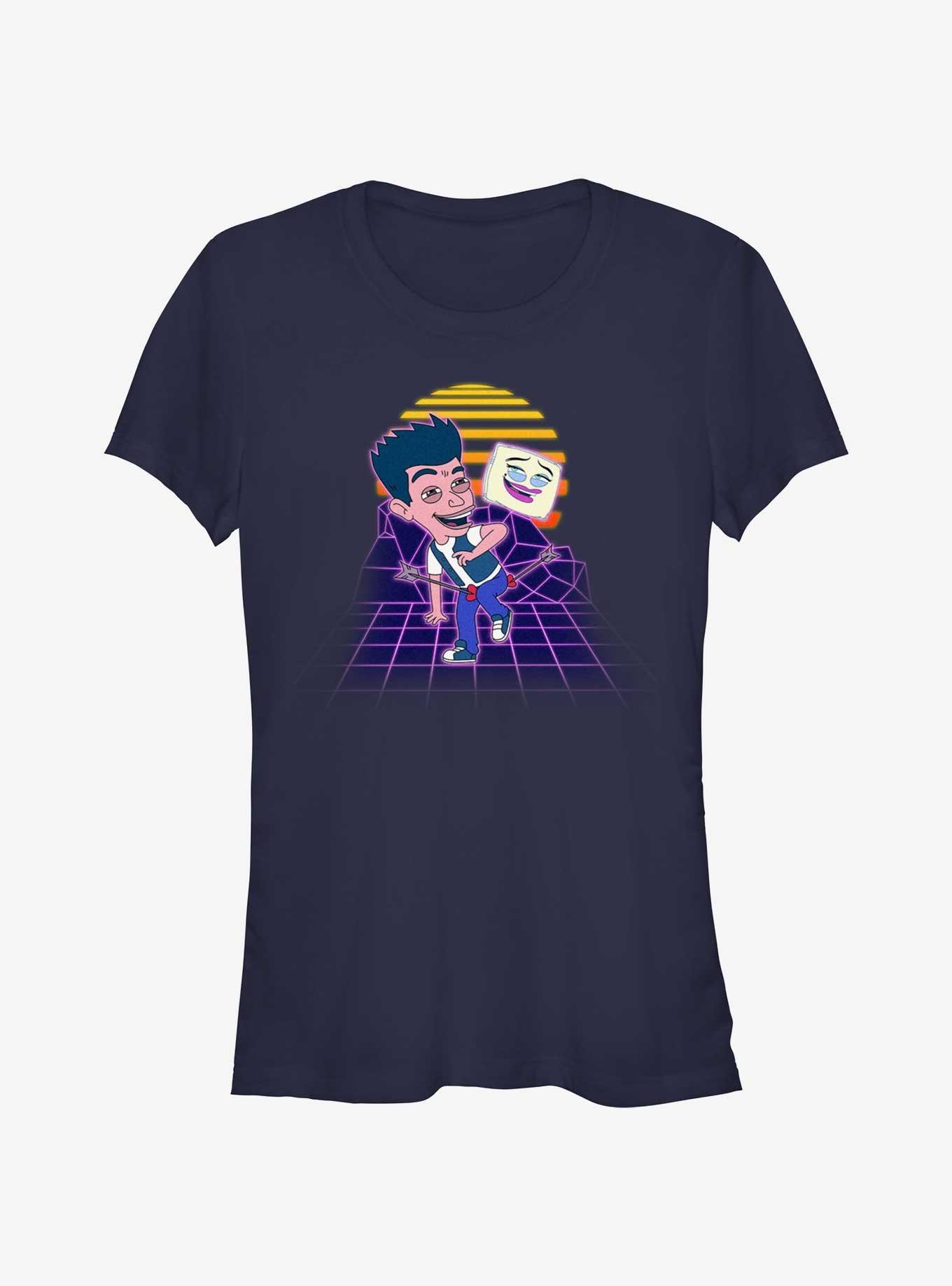 Big Mouth Jay Vaporwave Girls T-Shirt, NAVY, hi-res