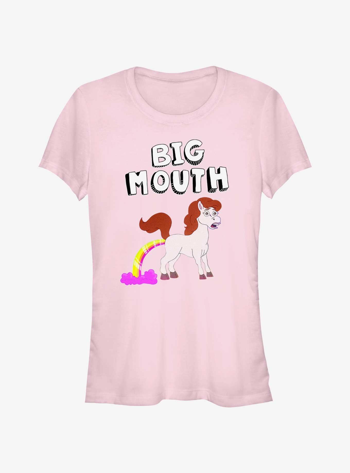 Big Mouth Horse Rainbow With Girls T-Shirt, , hi-res