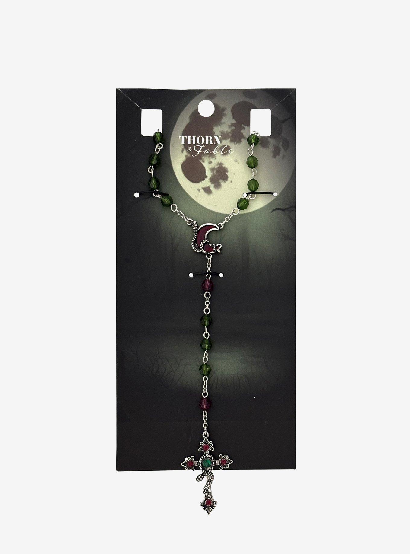 Thorn & Fable Snake Moon Rosary Necklace, , hi-res