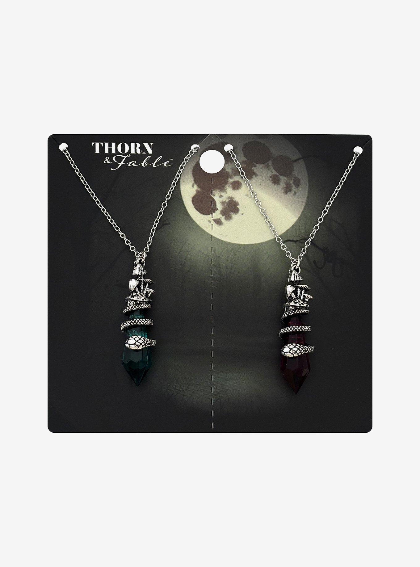 Thorn & Fable Snake Crystal Best Friend Necklace Set, , hi-res