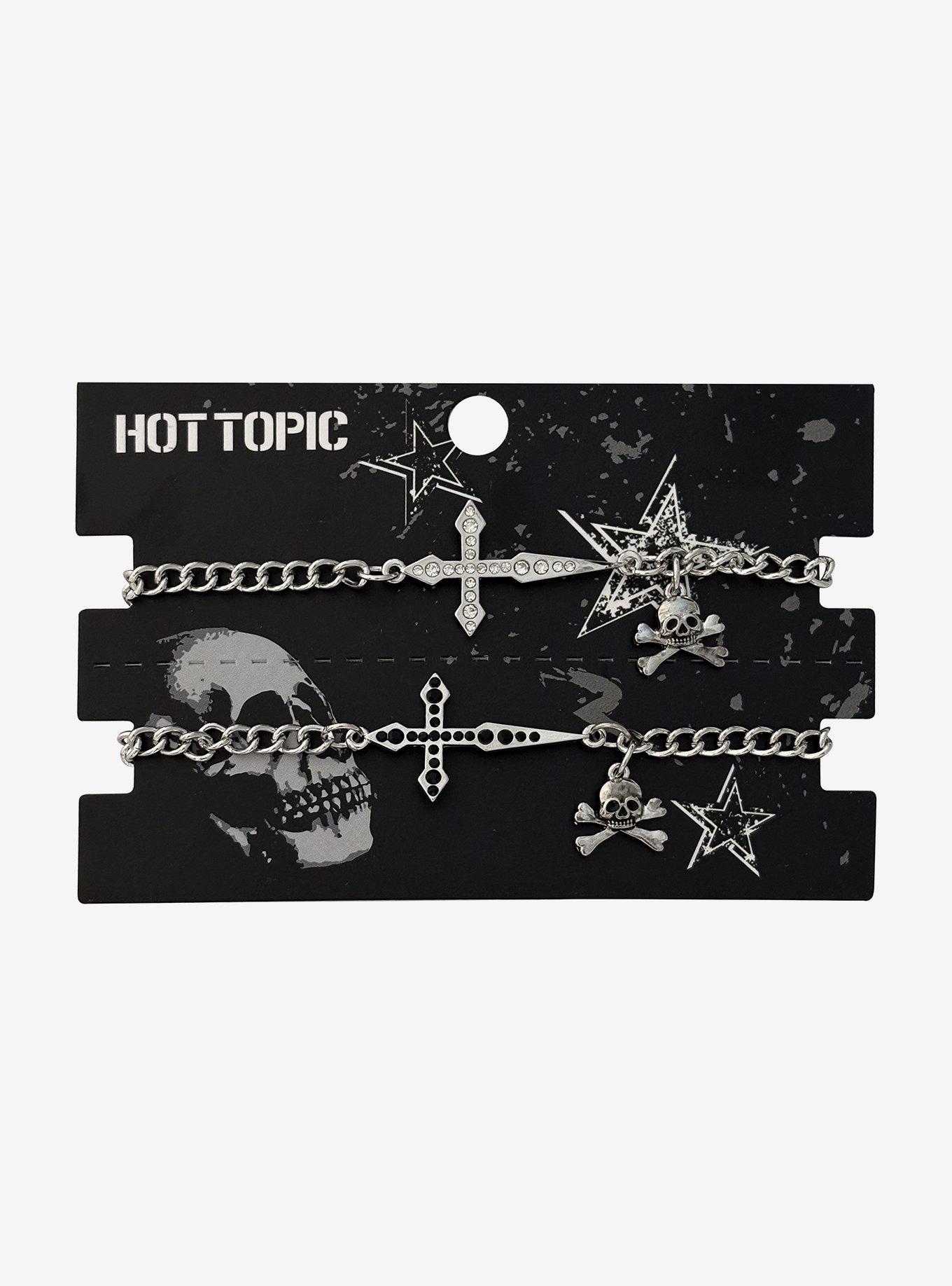 Skull & Crossbones Best Friend Chain Bracelet, , hi-res