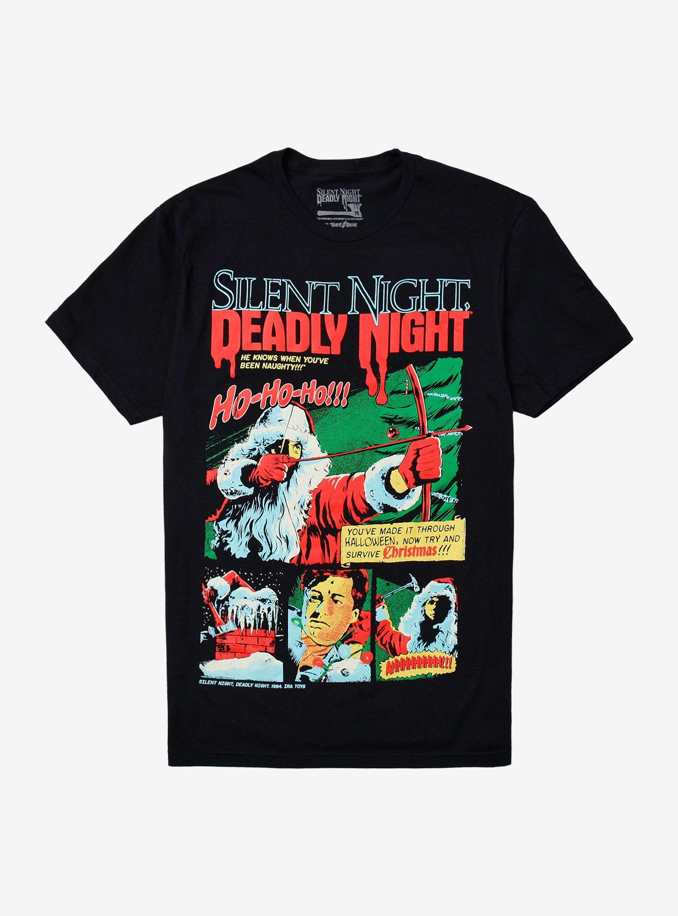 Silent Night, Deadly Night Comic Poster T-Shirt, BLACK, hi-res