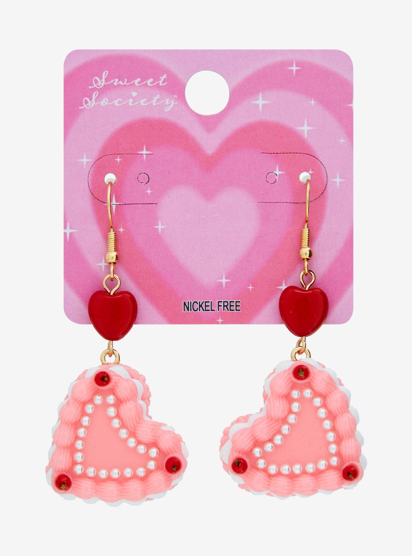 VEINTI+1 Acrylic Heart Earrings - Transparent Candy Color Charm Studs - View #8
