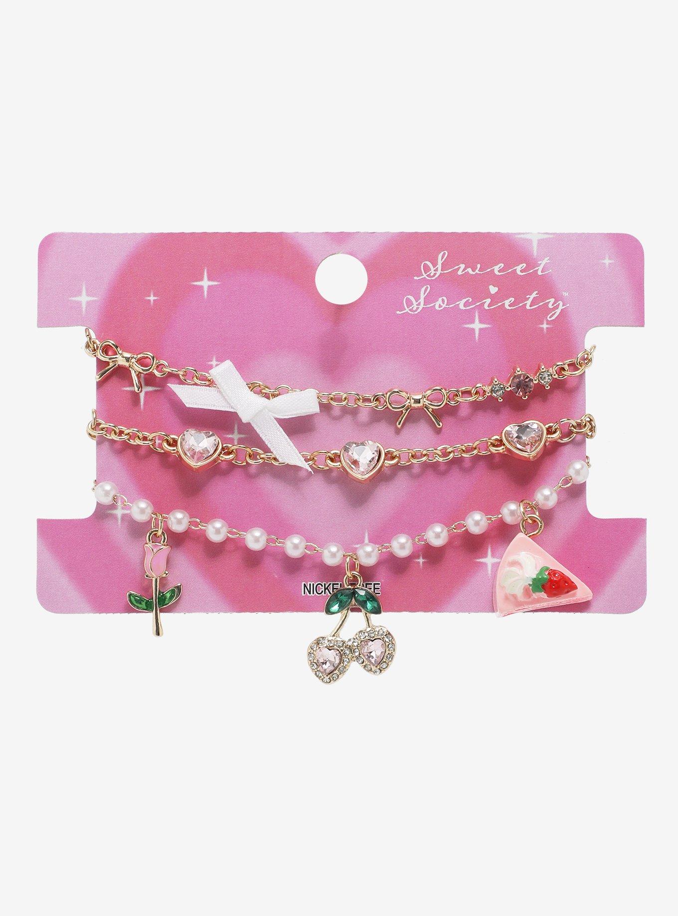 Sweet Society Pink Sweets Bracelet Set, , hi-res