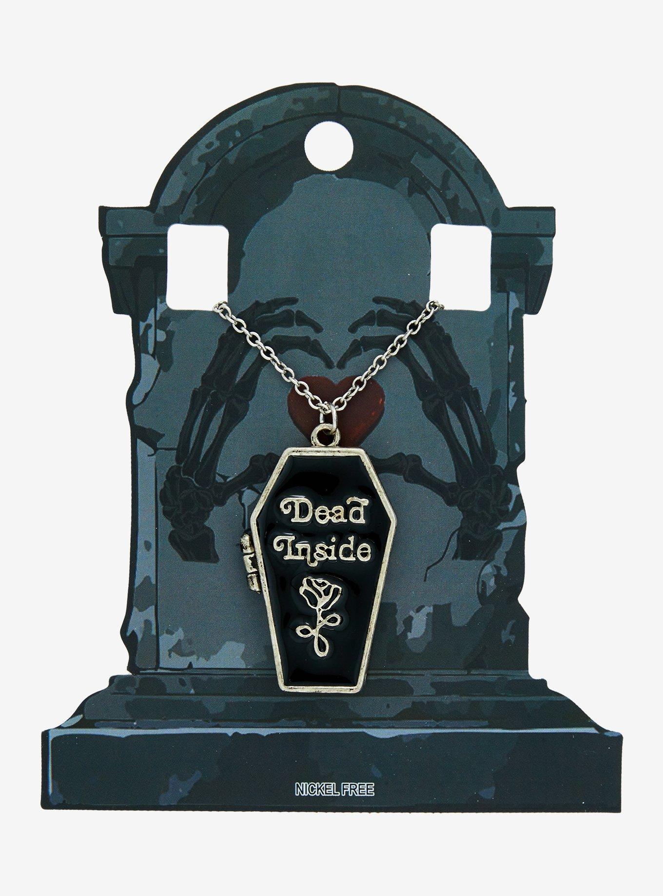 Dead Inside Coffin Locket Necklace, , hi-res