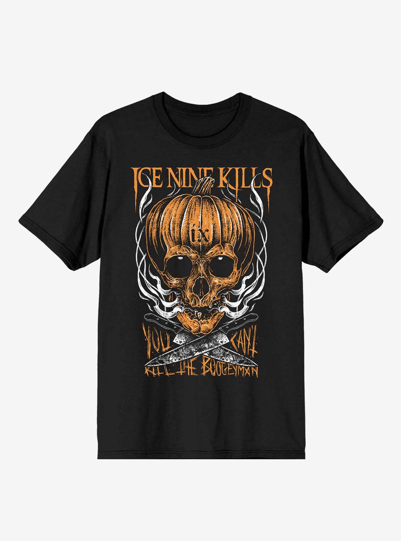 Ice Nine Kills Smoking Pumpkin Boyfriend Fit Girls T-Shirt, , hi-res