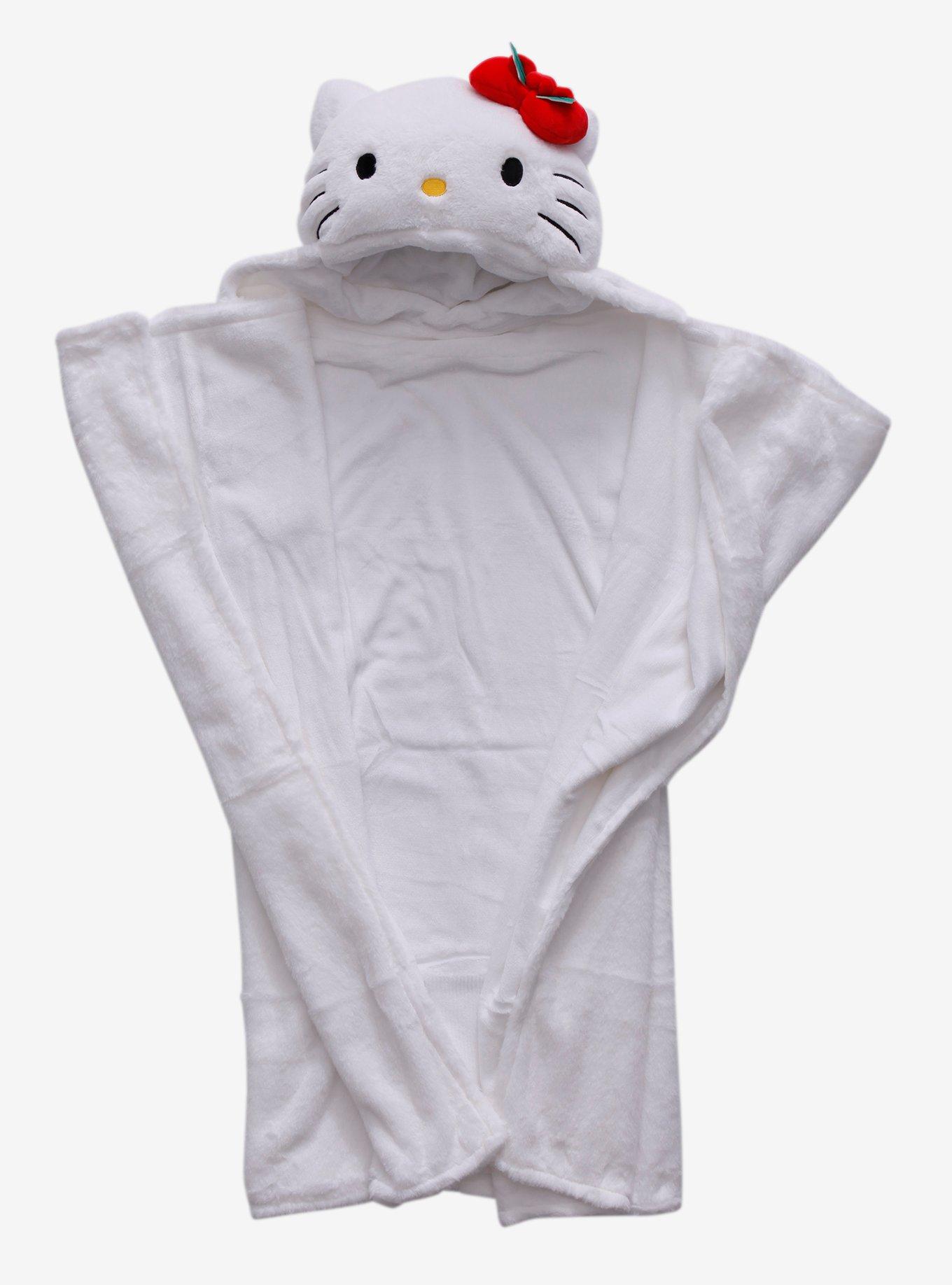 Sanrio Hello Kitty Holly Bow Hooded Throw, , hi-res