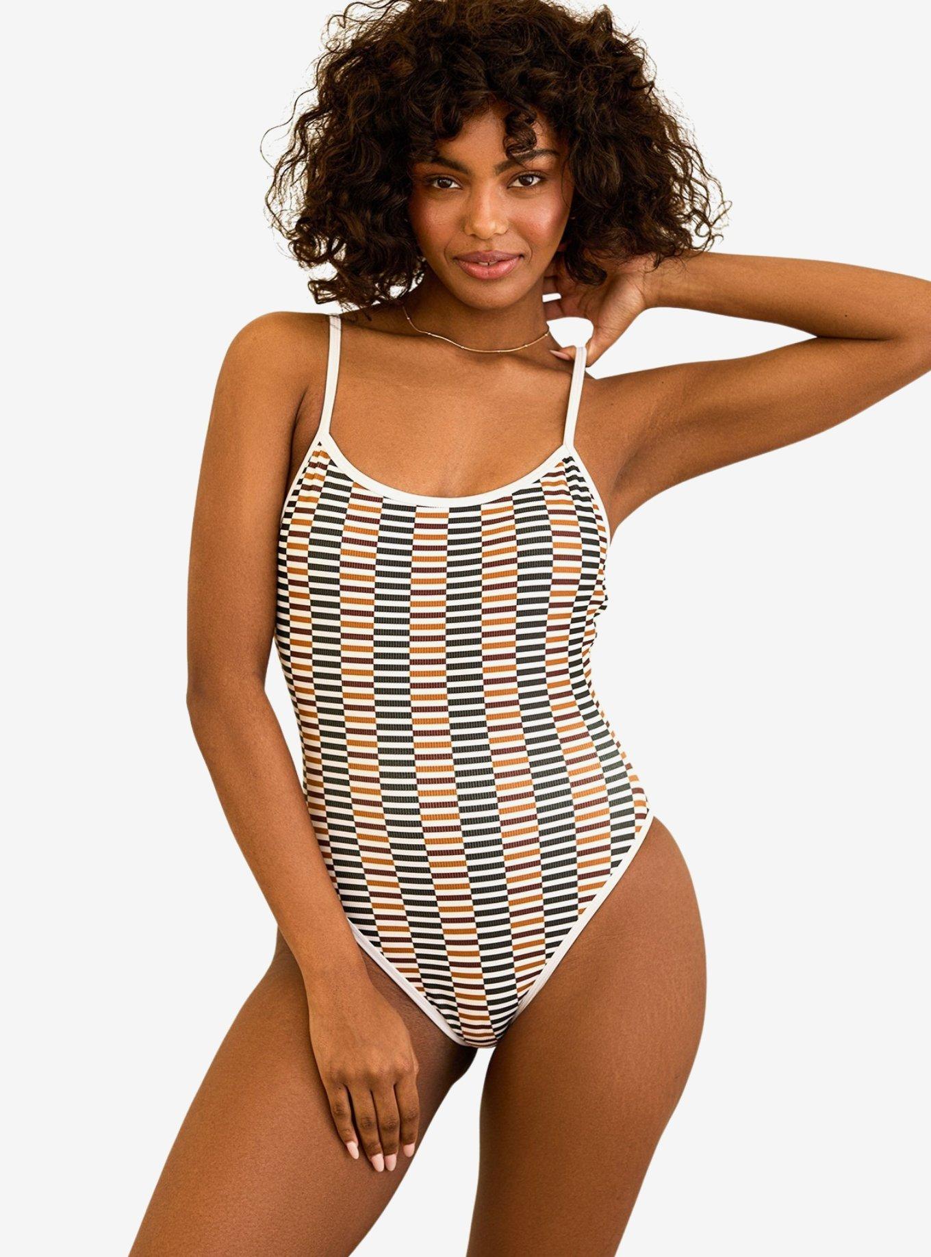 Dippin' Daisy's Star Scoop Neckline Swim One Piece Cola, , hi-res