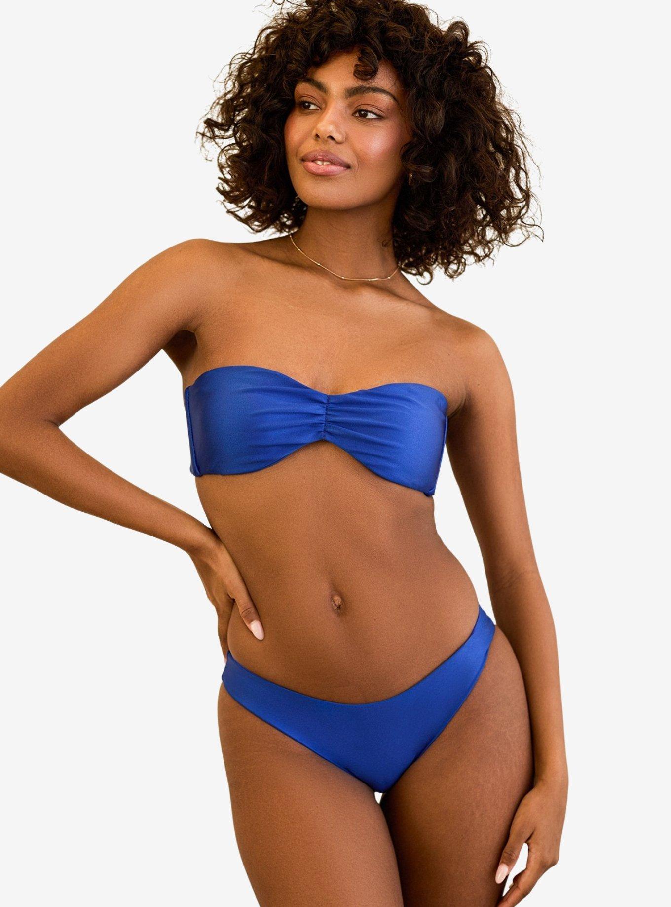 Dippin' Daisy's Hudson Bandeau Swim Top Marina Shimmer, , hi-res