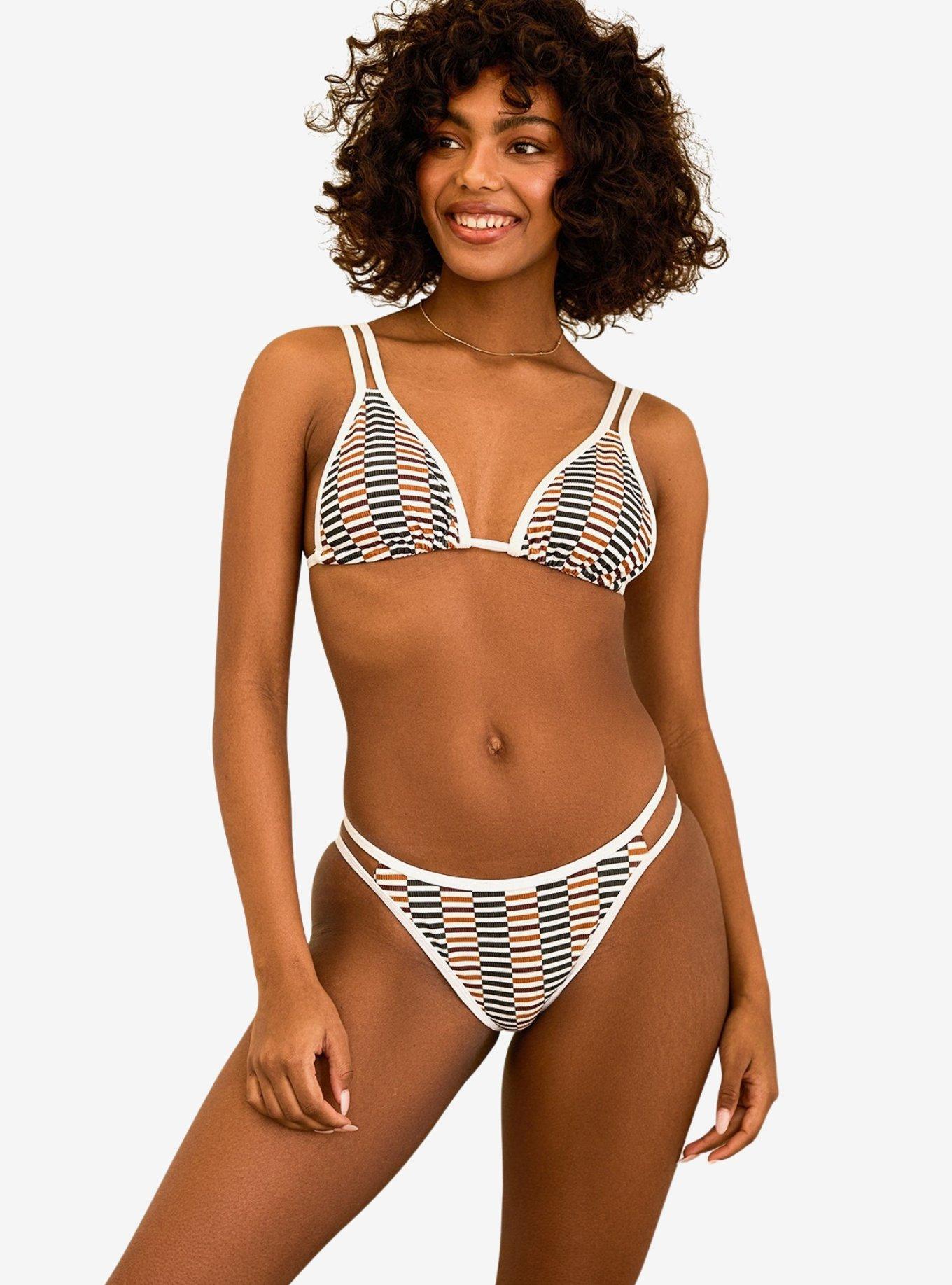 Dippin' Daisy's Cyrus Double Strap Swim Bottom Cola, RED, hi-res