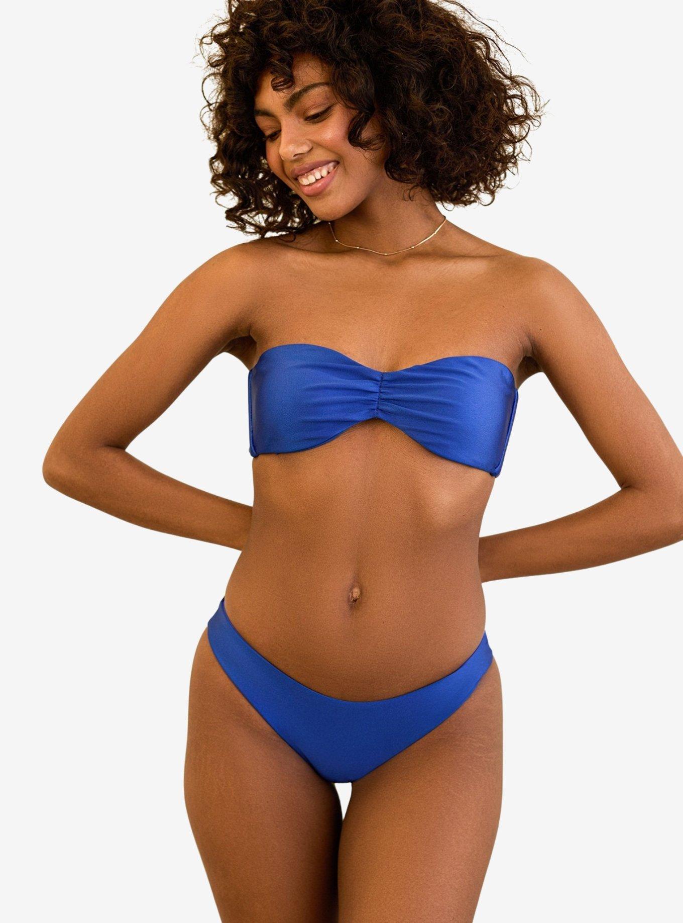 Dippin' Daisy's Nocturnal Cheeky Swim Bottom Marina Shimmer, BLUE, hi-res