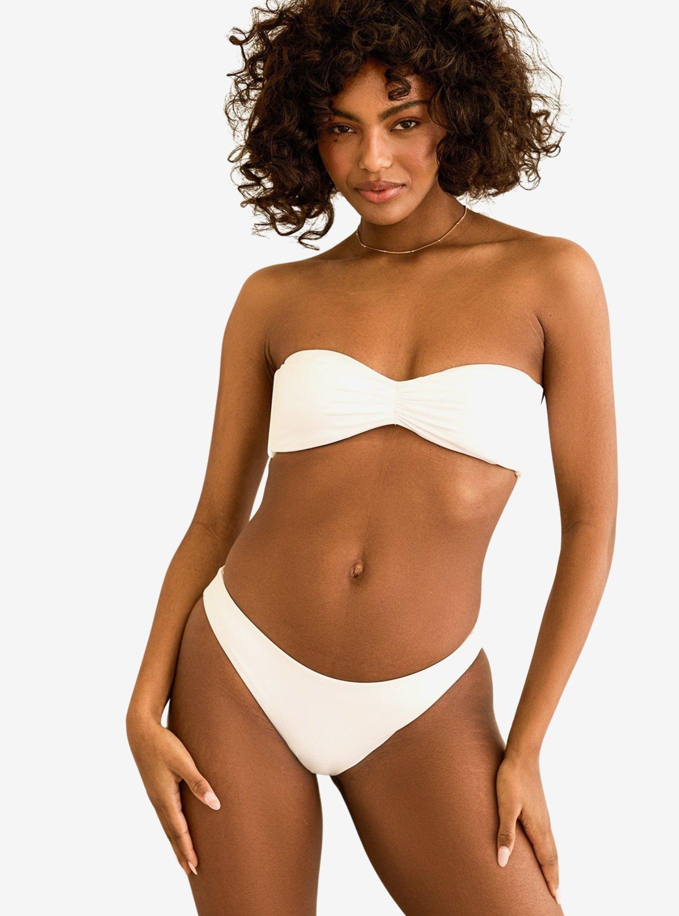 Dippin' Daisy's Nocturnal Cheeky Swim Bottom White, , hi-res