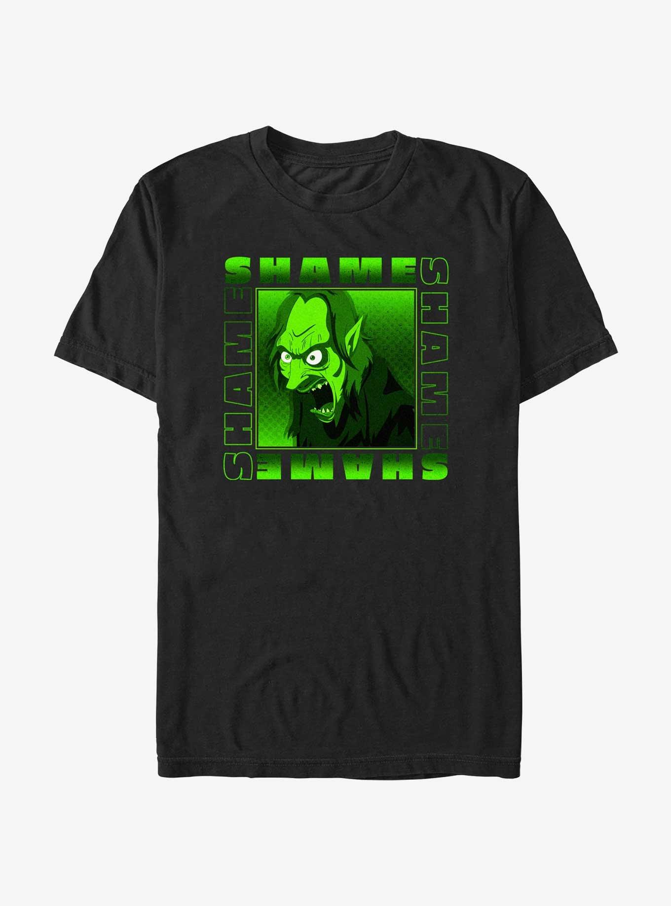 Big Mouth Text Square Shame Monster T-Shirt, , hi-res