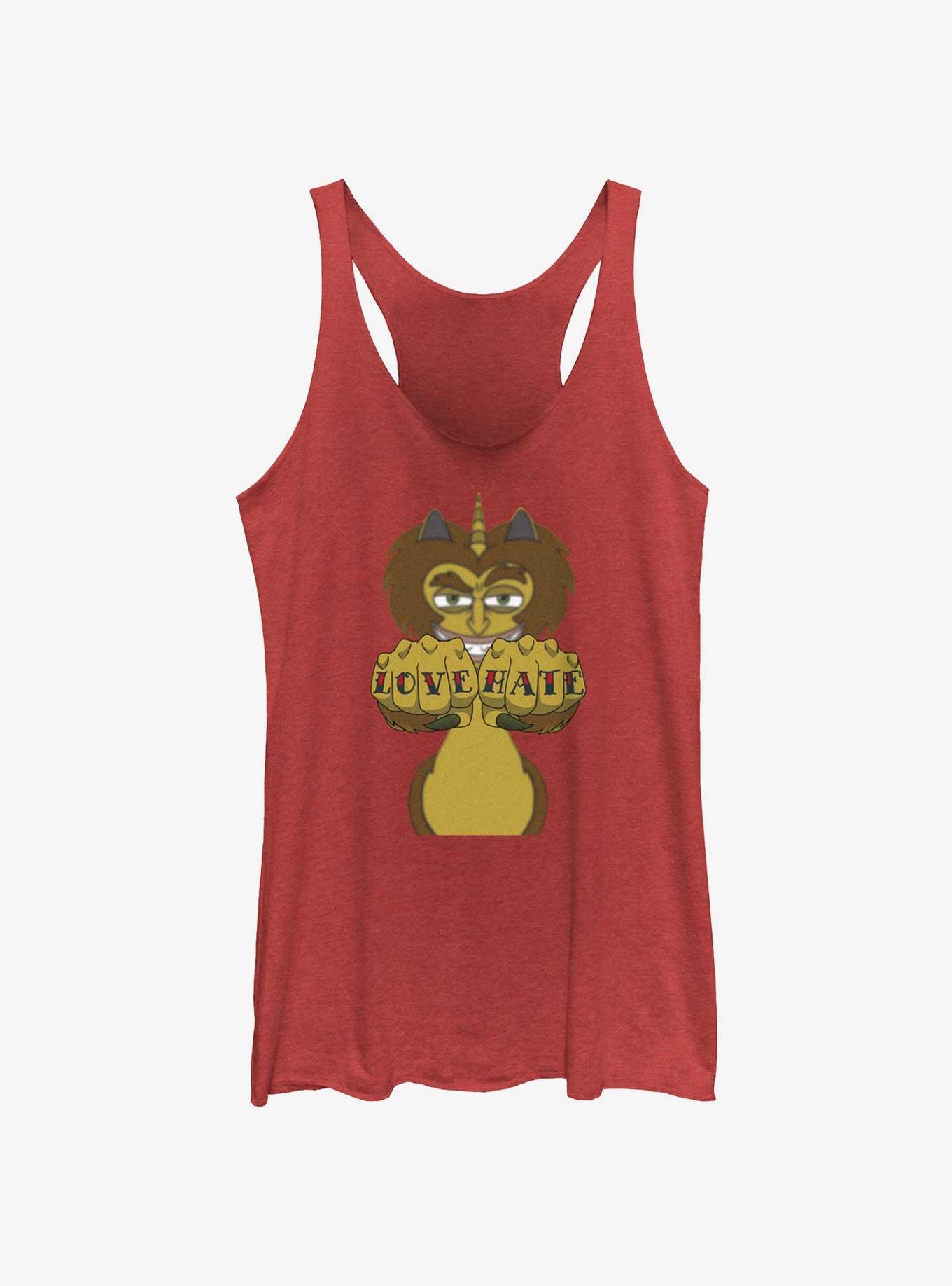 Big Mouth Maury Love Hate Girls Raw Edge Tank, , hi-res