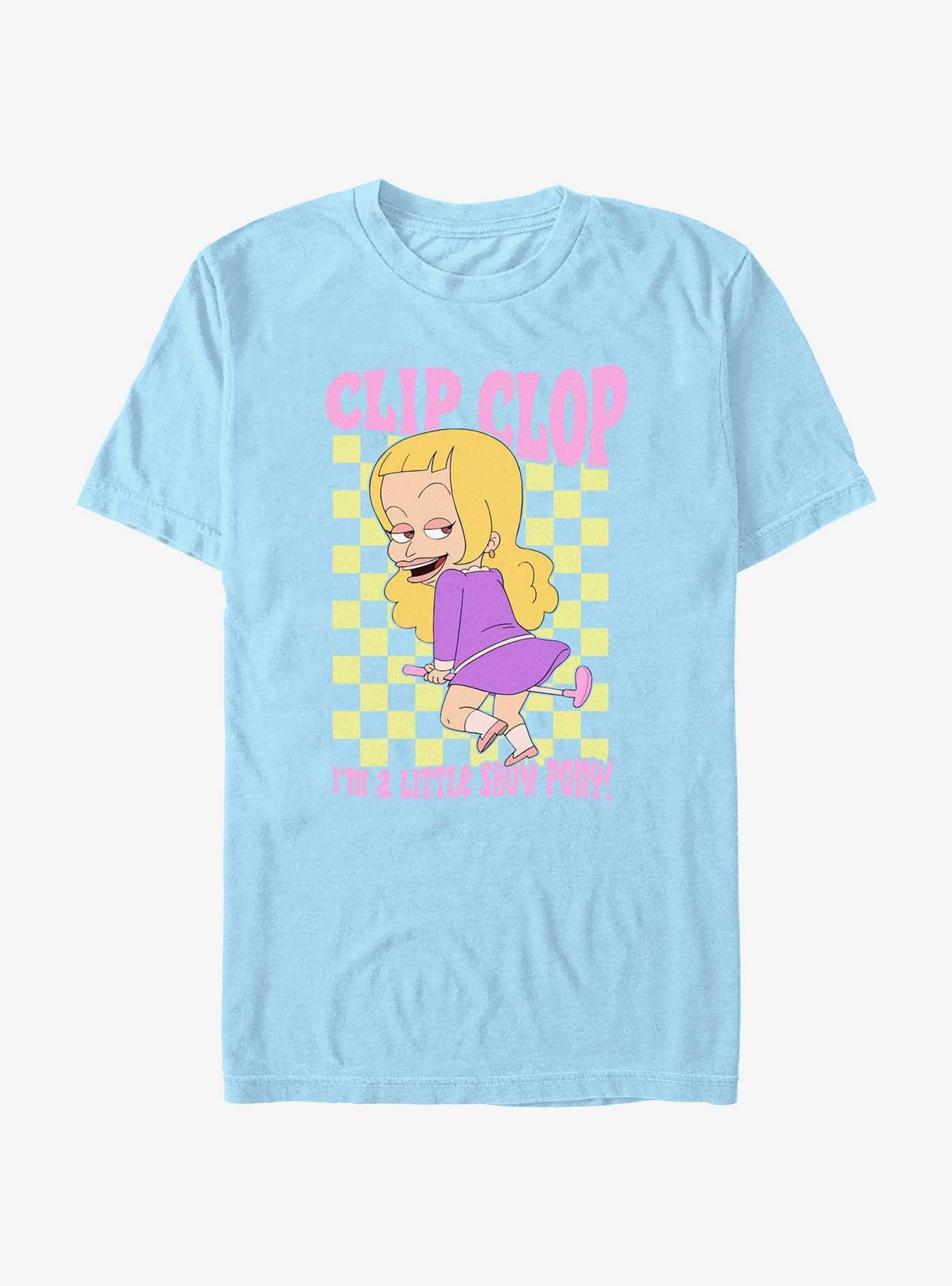 Big Mouth Lola Little Show Pony T-Shirt, LT BLUE, hi-res