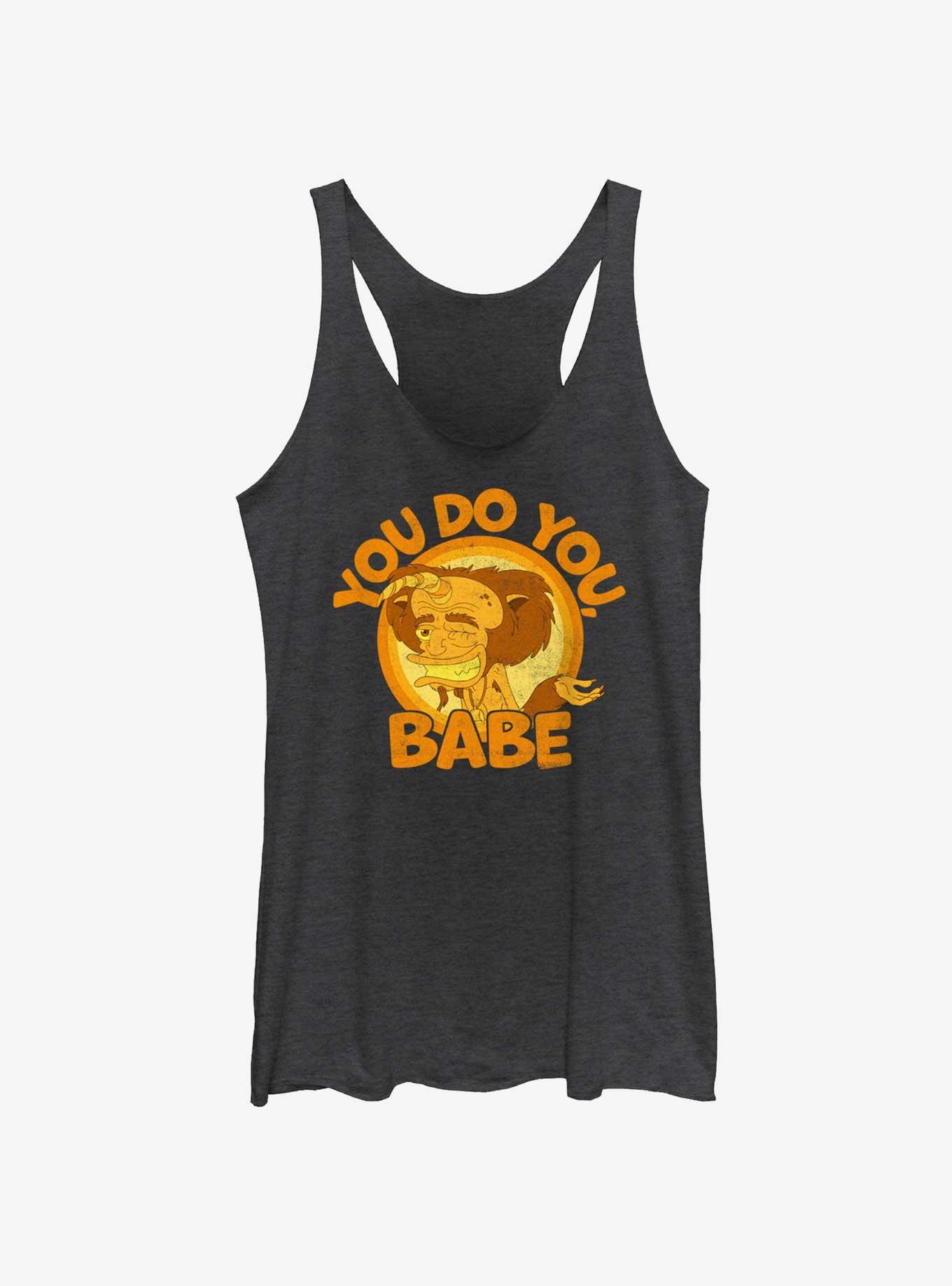 Big Mouth Rick You Do You Girls Raw Edge Tank, BLK HTR, hi-res