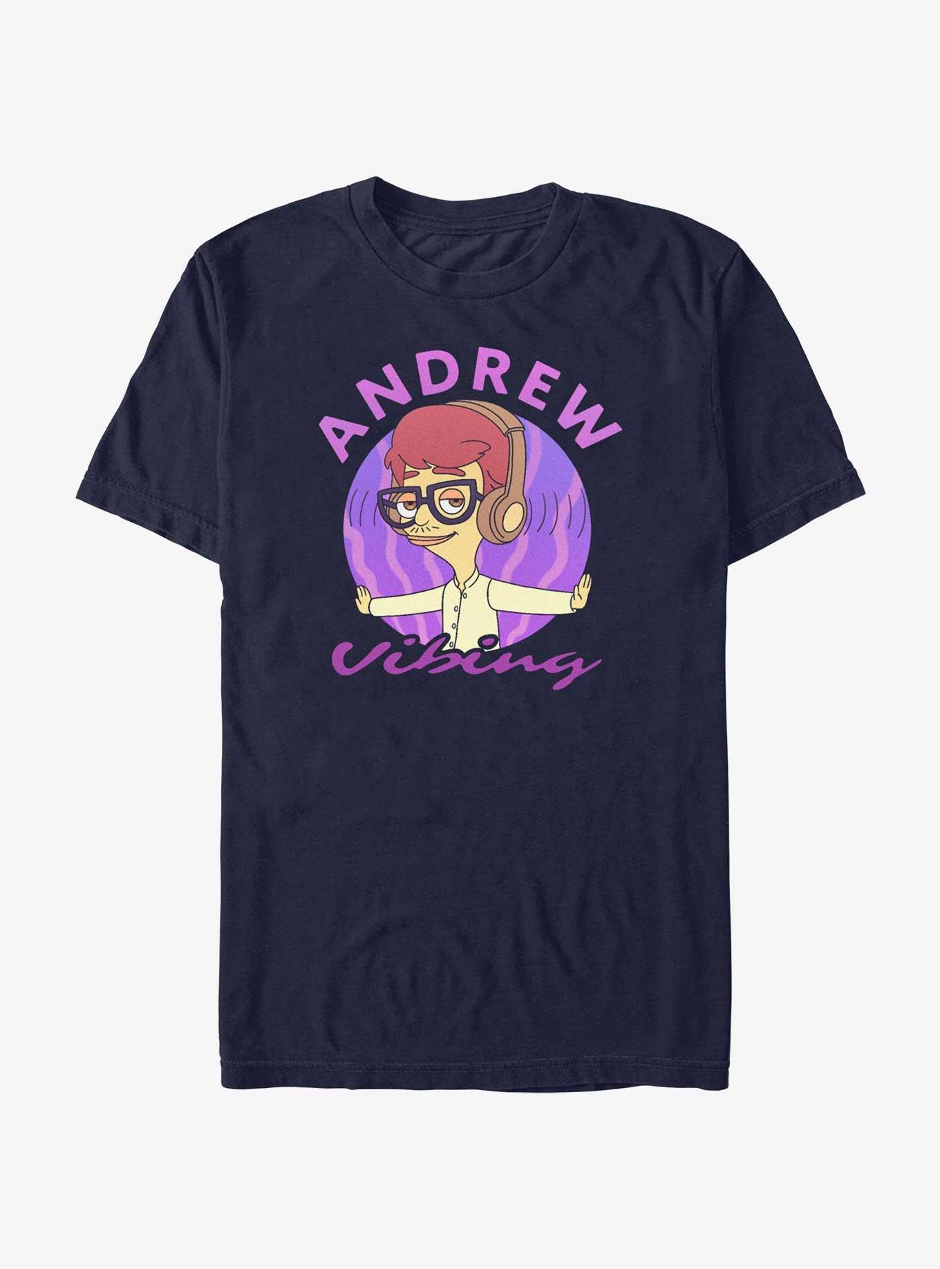 Big Mouth Andrew Vibing T-Shirt, NAVY, hi-res