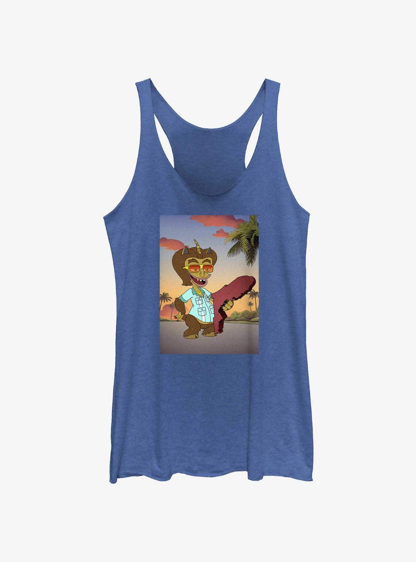 Big Mouth Maury Beverly Fl Girls Raw Edge Tank, ROY HTR, hi-res