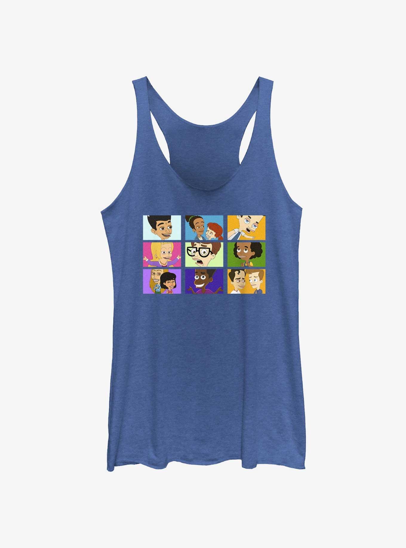 Big Mouth Box 9 Up Girls Raw Edge Tank, ROY HTR, hi-res