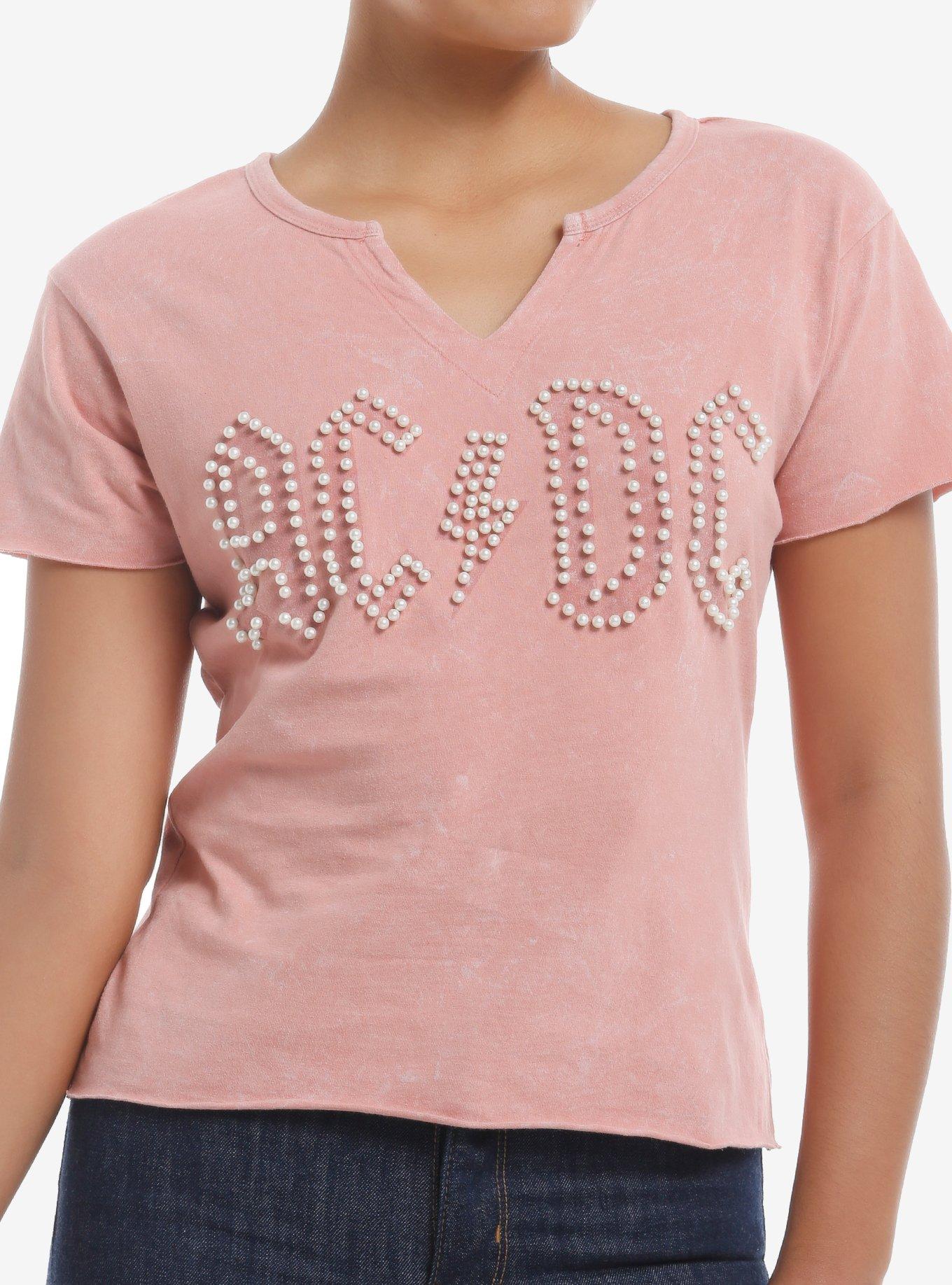 AC/DC Pearl Logo Girls V-Neck T-Shirt, , hi-res