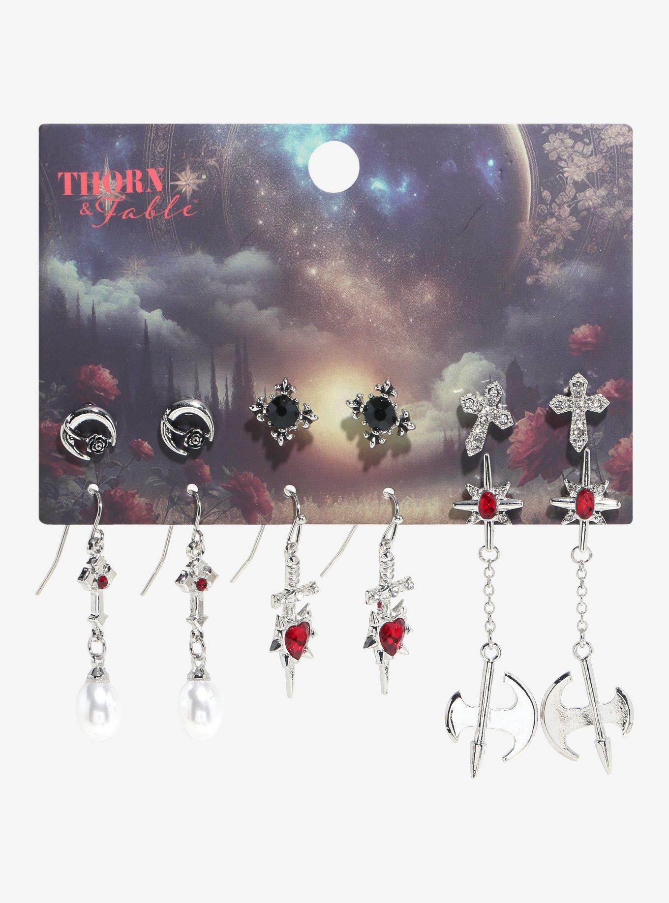 Thorn & Fable Medieval Dagger Earring Set, , hi-res