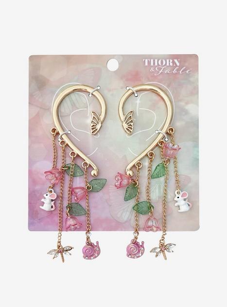 Thorn & Fable Mouse Floral Garden Ear Cuffs | Hot Topic