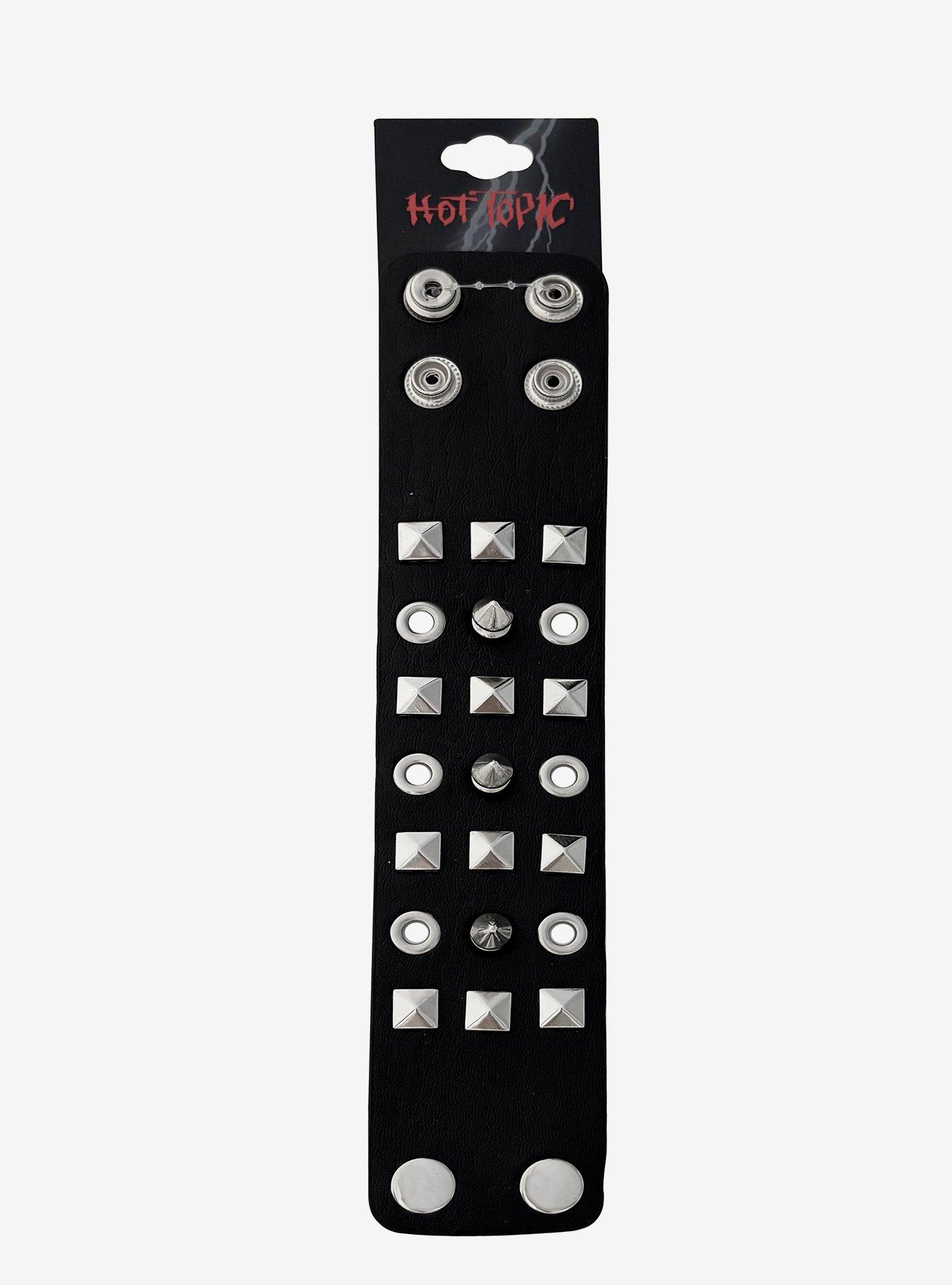 Stud Spike Grommet Cuff Bracelet, , hi-res