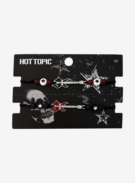 Guitar Star Bead Cord Bracelet Set | Hot Topic