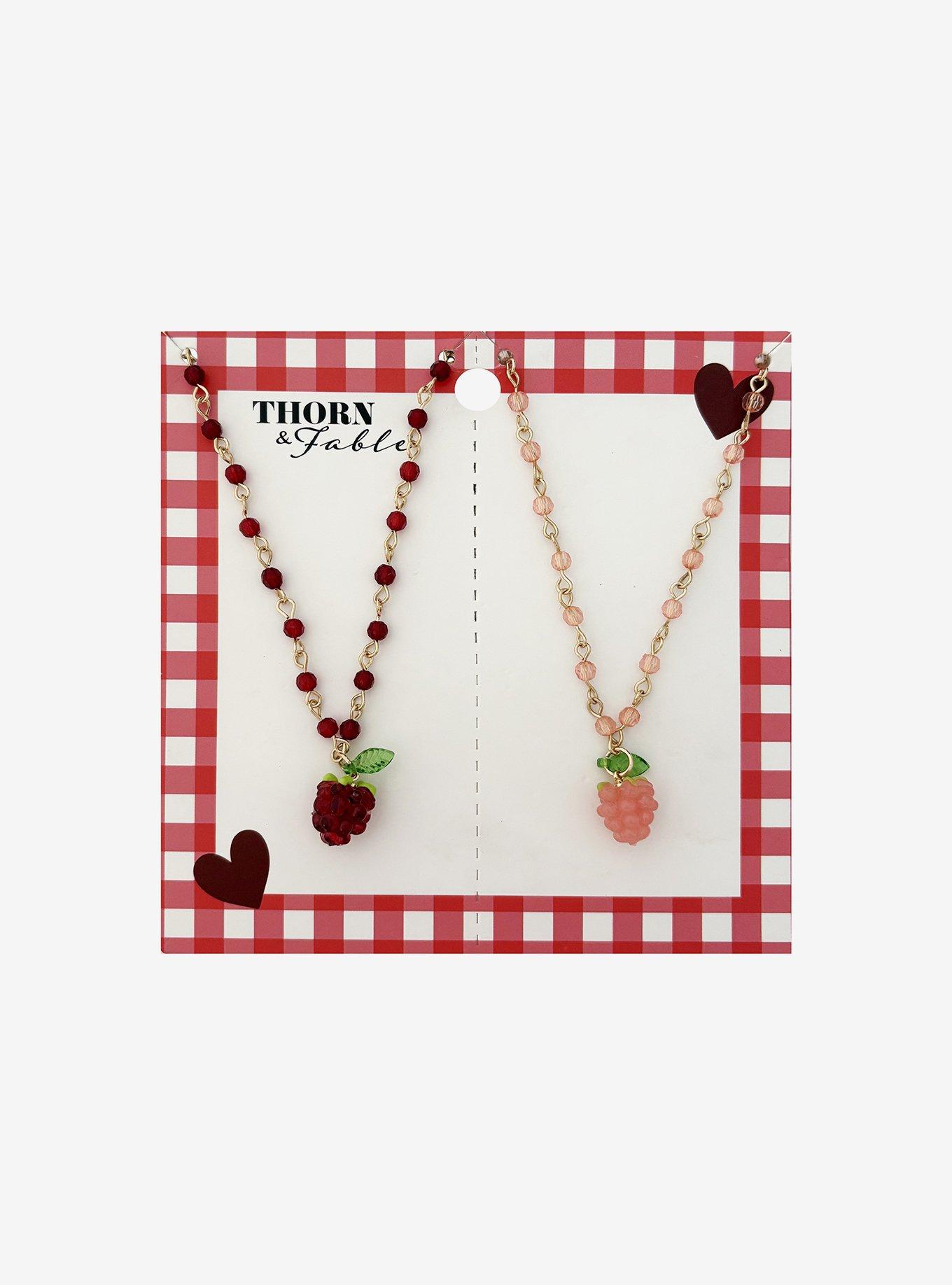 Thorn & Fable Raspberry Best Friend Bead Necklace Set, , hi-res