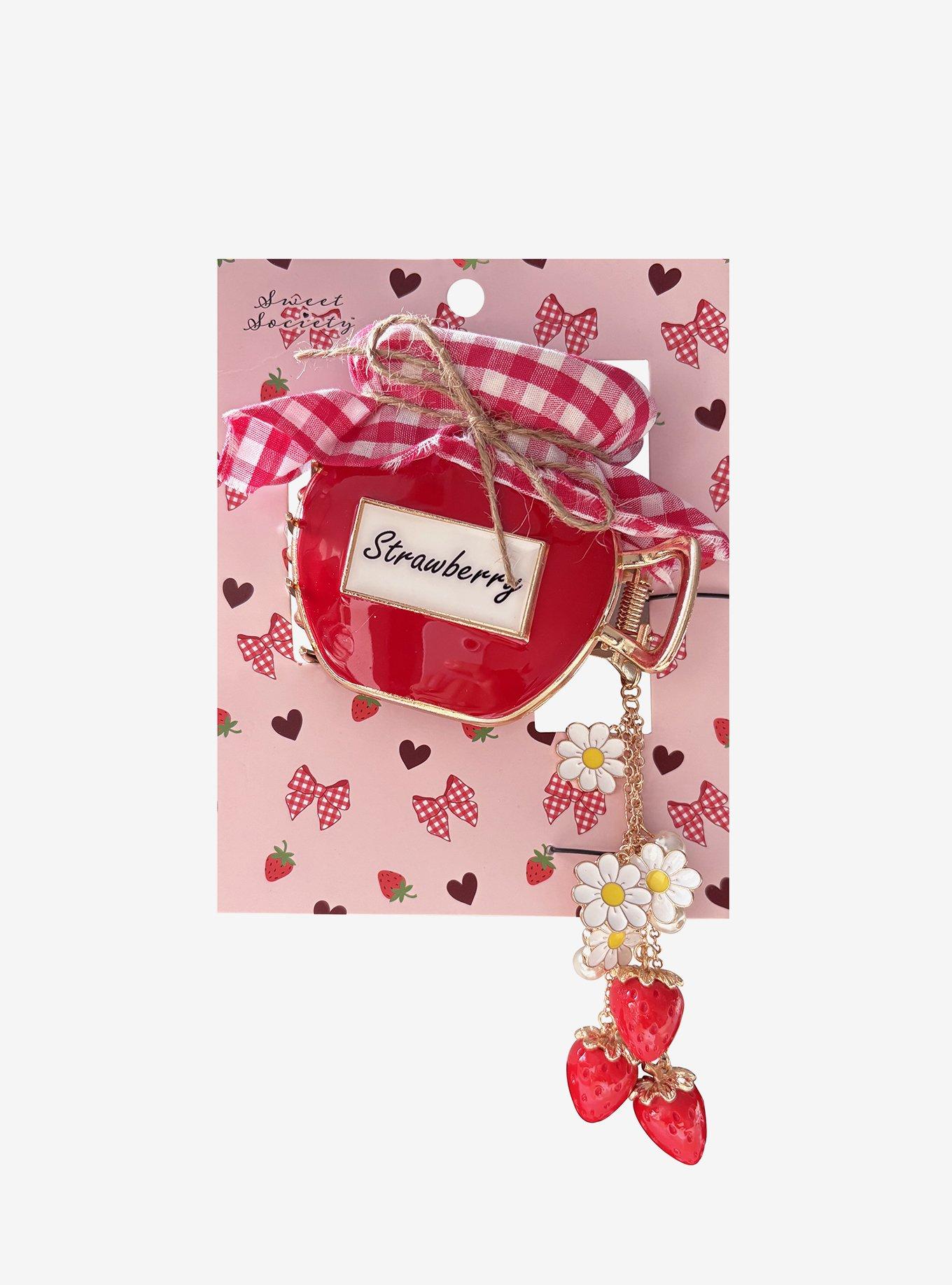 Sweet Society Strawberry Jam Charm Claw Hair Clip, , hi-res