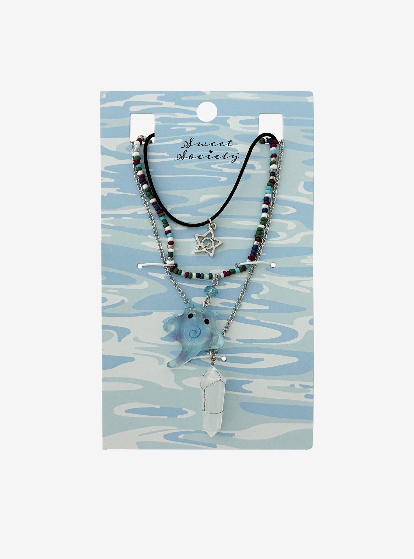 Sweet Society Manta Ray Crystal Necklace Set