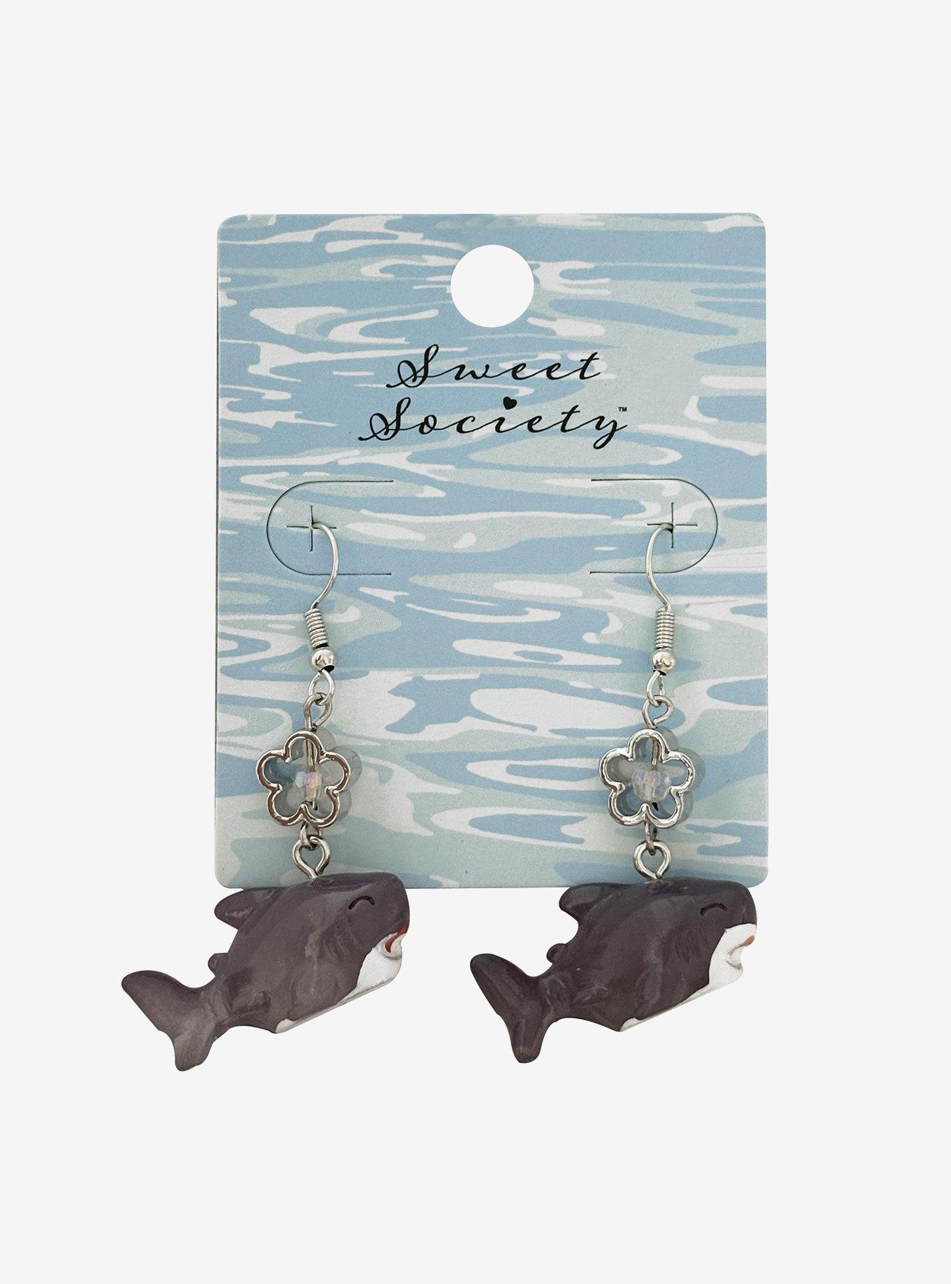 Sweet Society Shark Charm Earrings, , hi-res