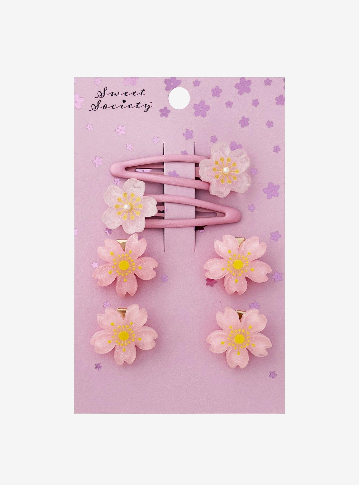 Sweet Society Sakura Blossom Hair Clip Set, , hi-res