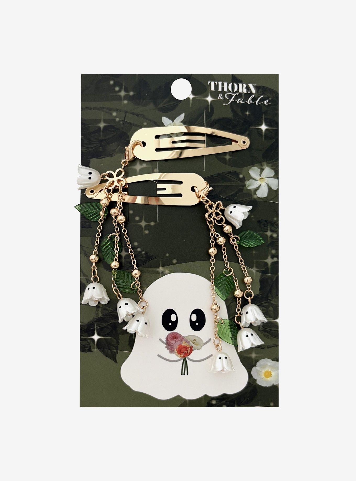 Thorn & Fable Flower Ghosts Hair Clip Set, , hi-res