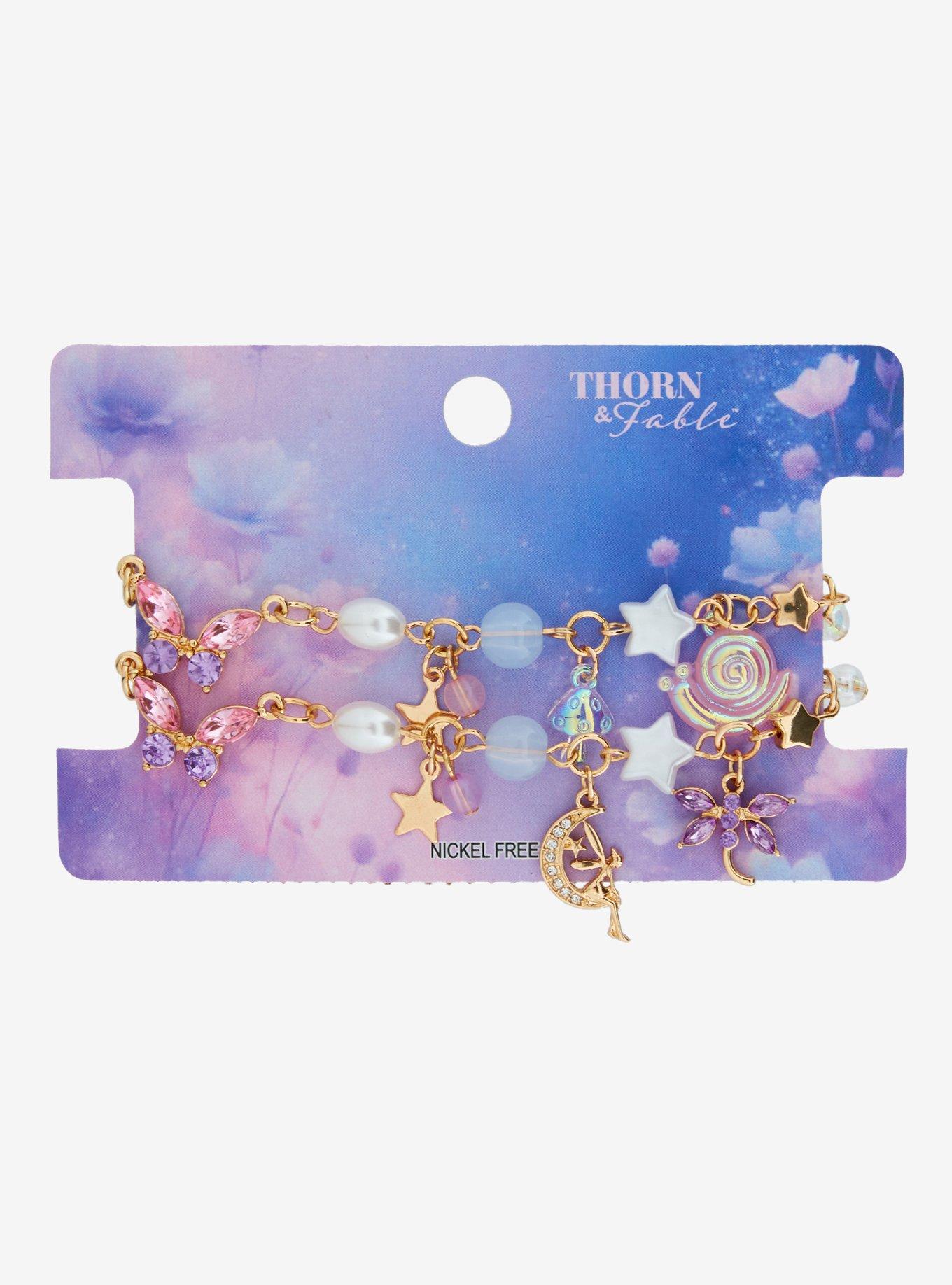 Thorn & Fable Fairy Cottage Best Friend Charm Bracelet Set, , hi-res